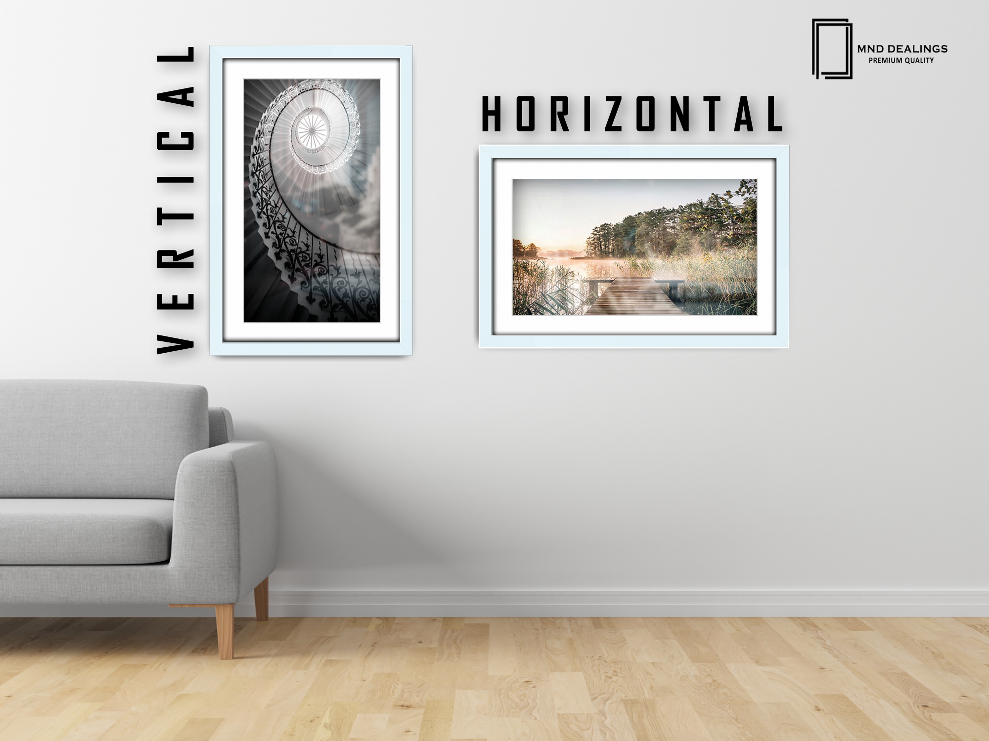 ( 50 x 60 cm ) / 24 x 20 Inch with 50 x 40 cm White Mount Display Frame - MDF