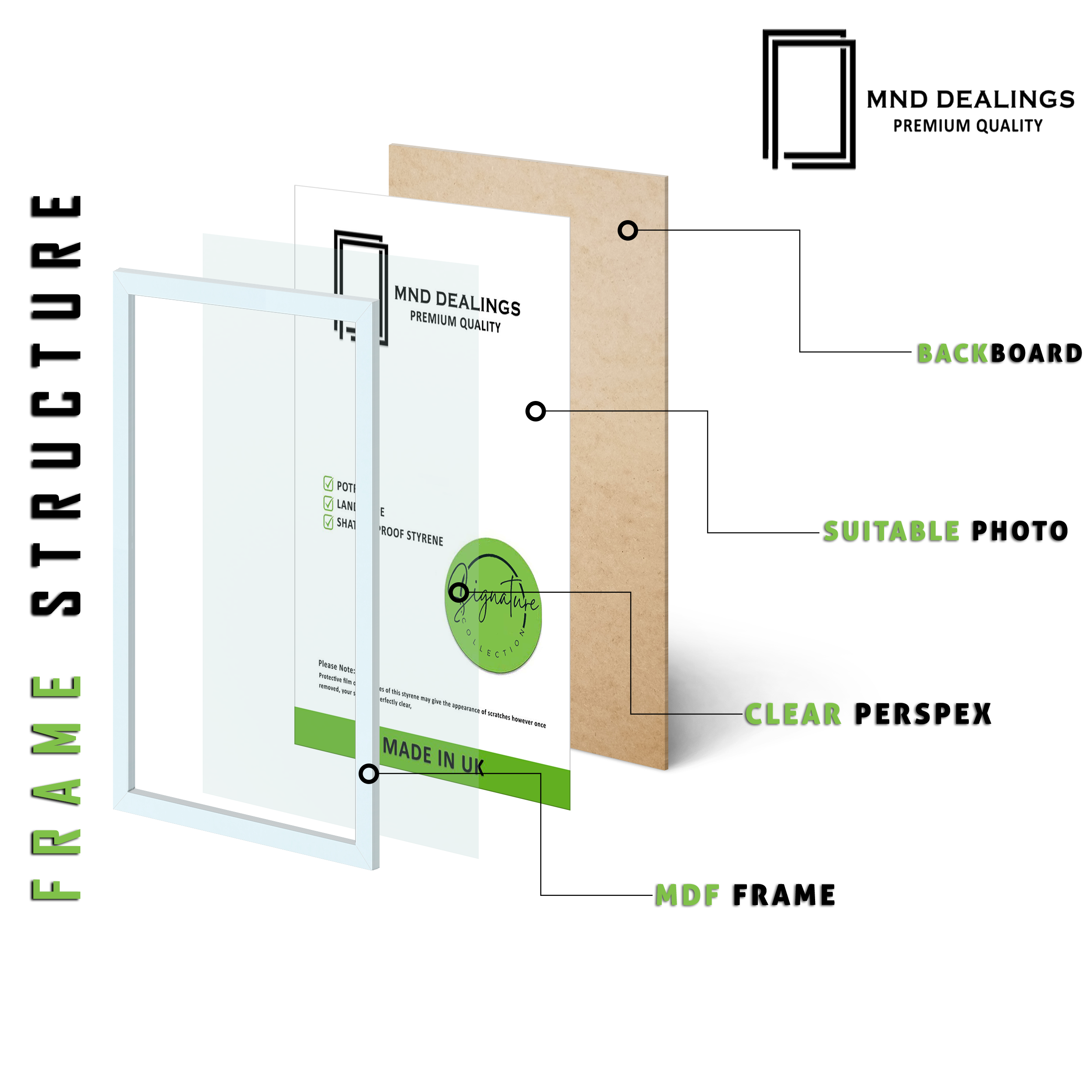( 50 x 70 CM ) / 28 x 20 Inch Display Frame - MDF