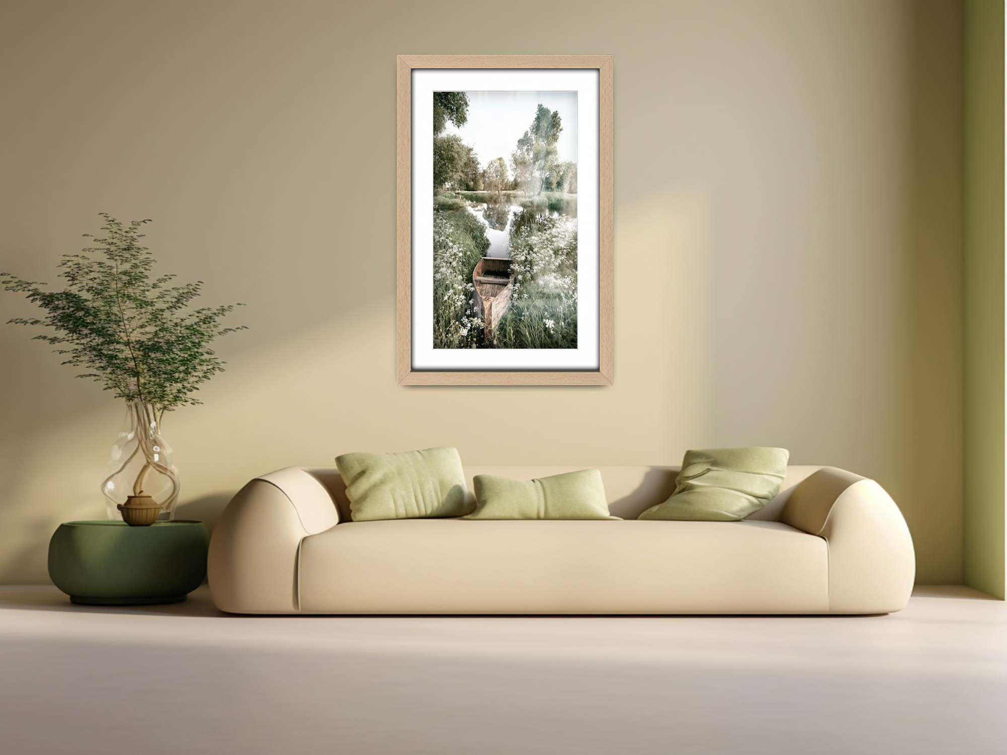 ( 50 x 70 cm ) / 28 x 20 Inch with 60 x 40 cm White Mount Frames - MDF