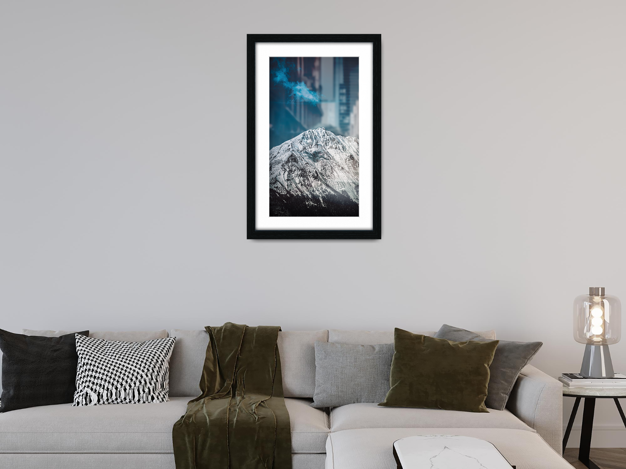 ( 50 x 70 cm ) / 28 x 20 Inch with 60 x 40 cm White Mount Frames - MDF