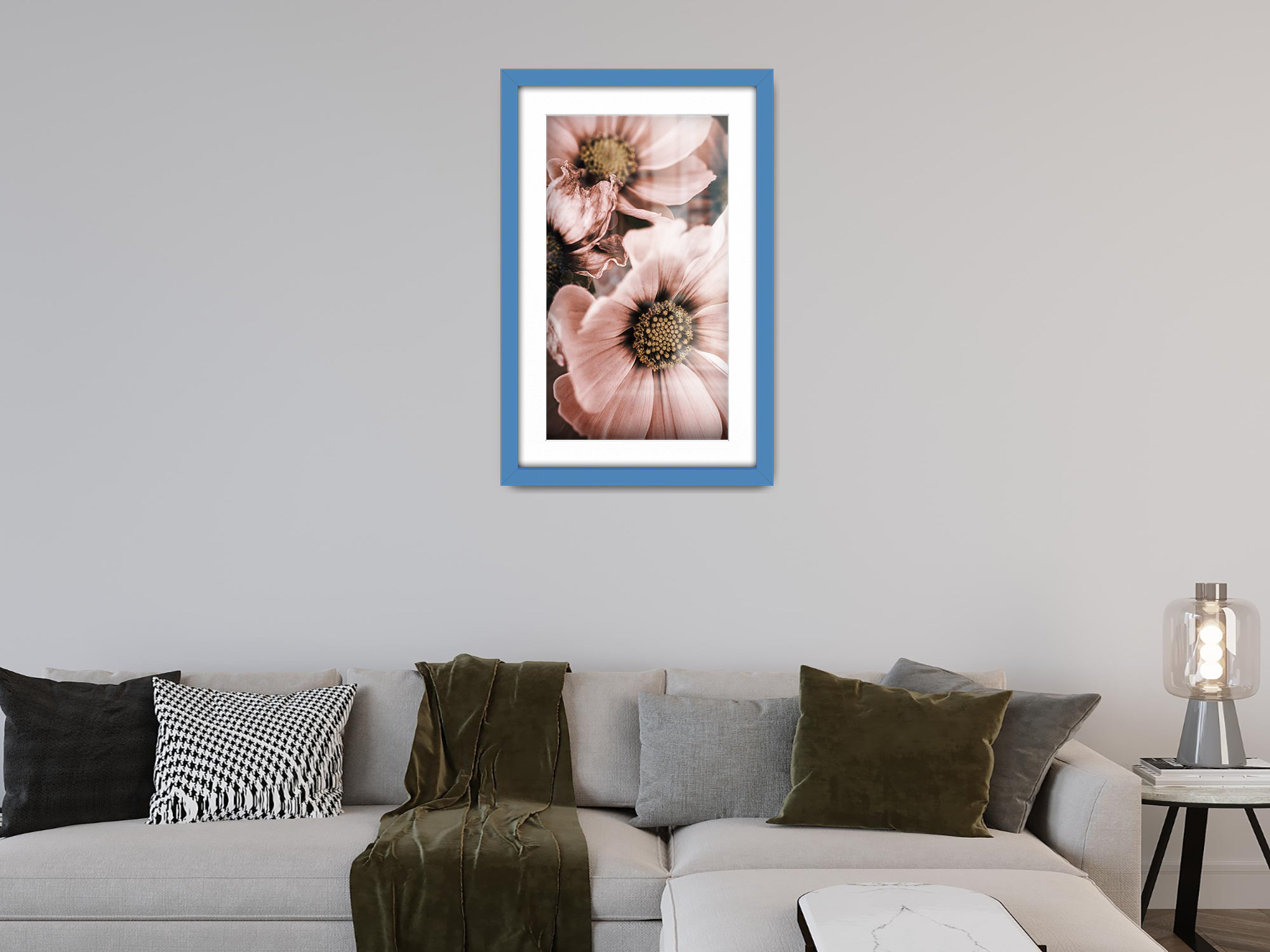 ( 50 x 70 cm ) / 28 x 20 Inch with 60 x 40 cm White Mount Frames - MDF