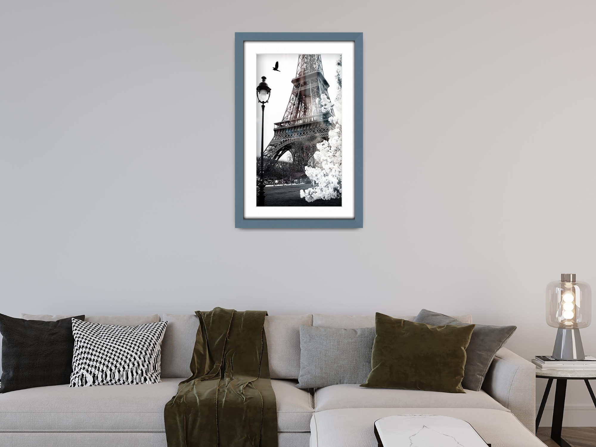 ( 50 x 70 cm ) / 28 x 20 Inch with 60 x 40 cm White Mount Frames - MDF