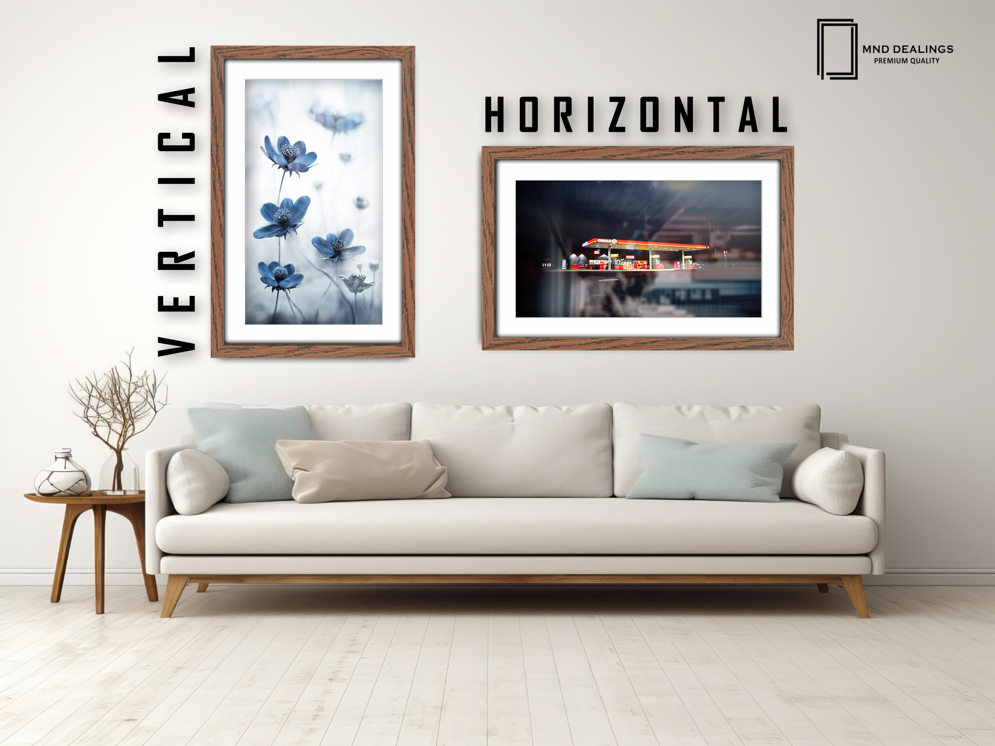 ( 50 x 70 cm ) / 28 x 20 Inch with 60 x 40 cm White Mount Frames - MDF