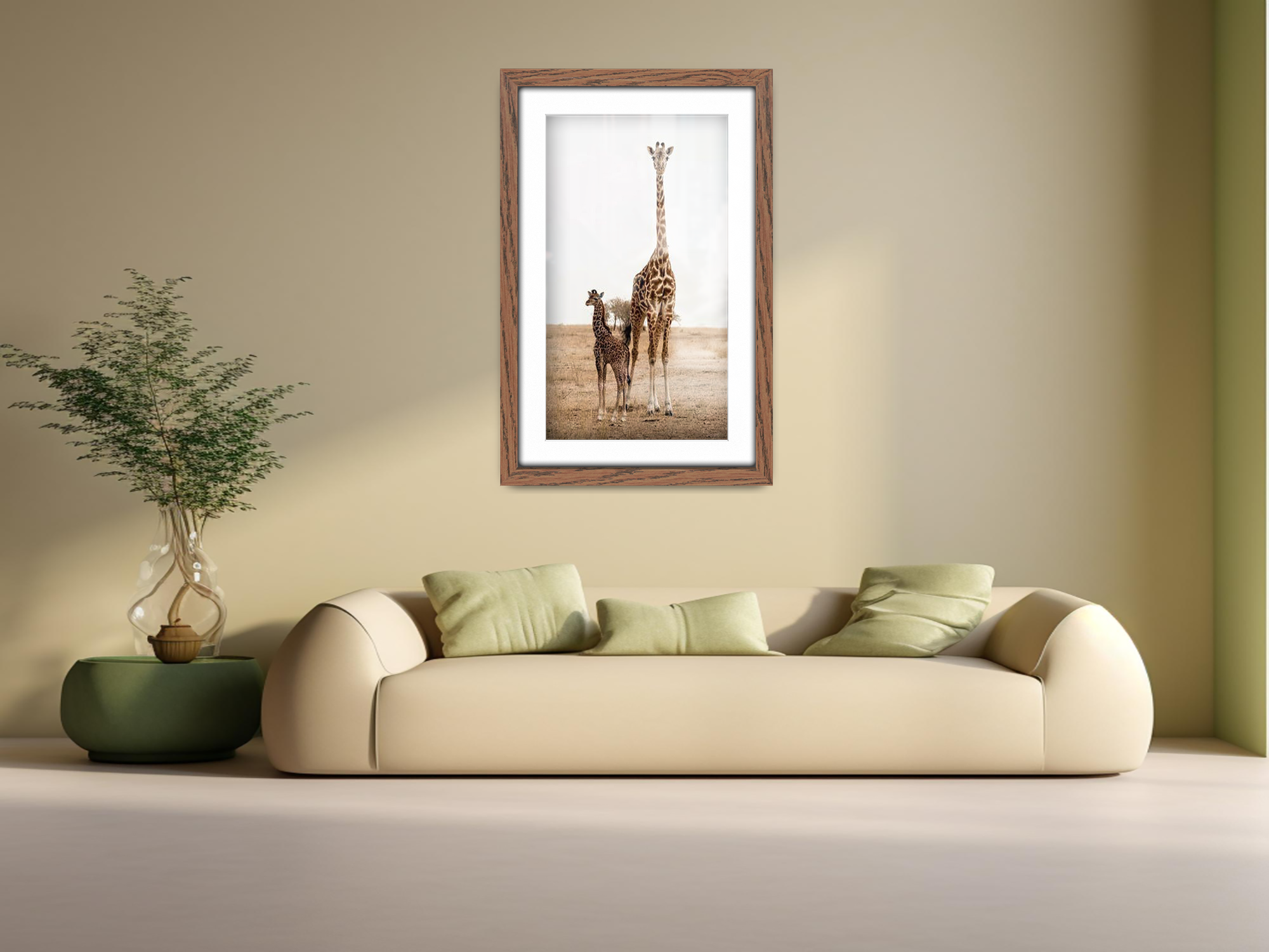 ( 50 x 70 cm ) / 28 x 20 Inch with 60 x 40 cm White Mount Frames - MDF