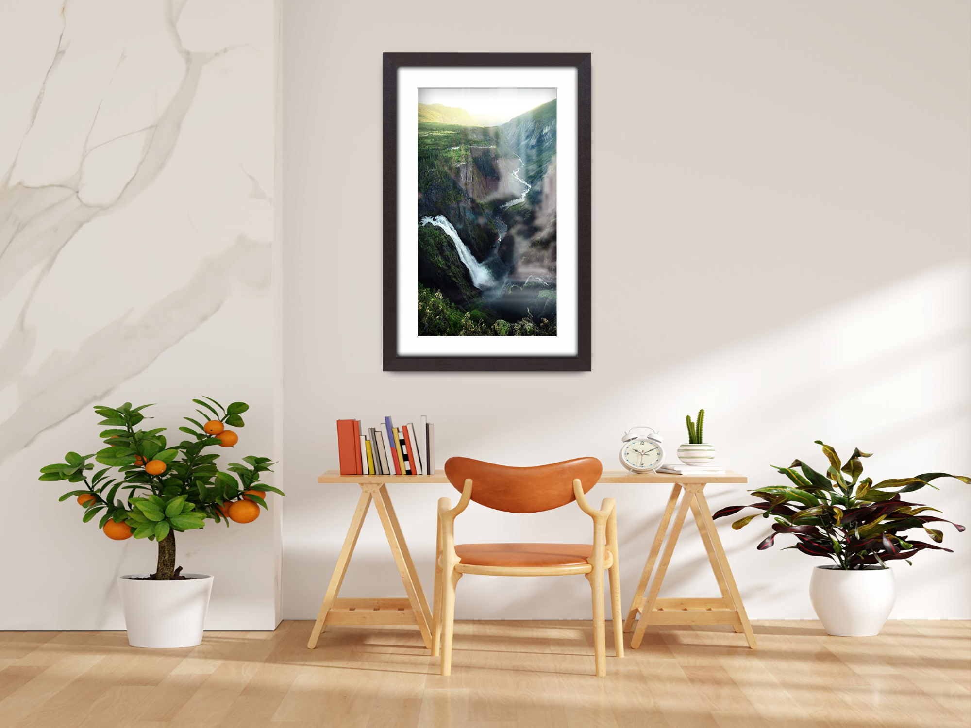 ( 50 x 70 cm ) / 28 x 20 Inch with 60 x 40 cm White Mount Frames - MDF