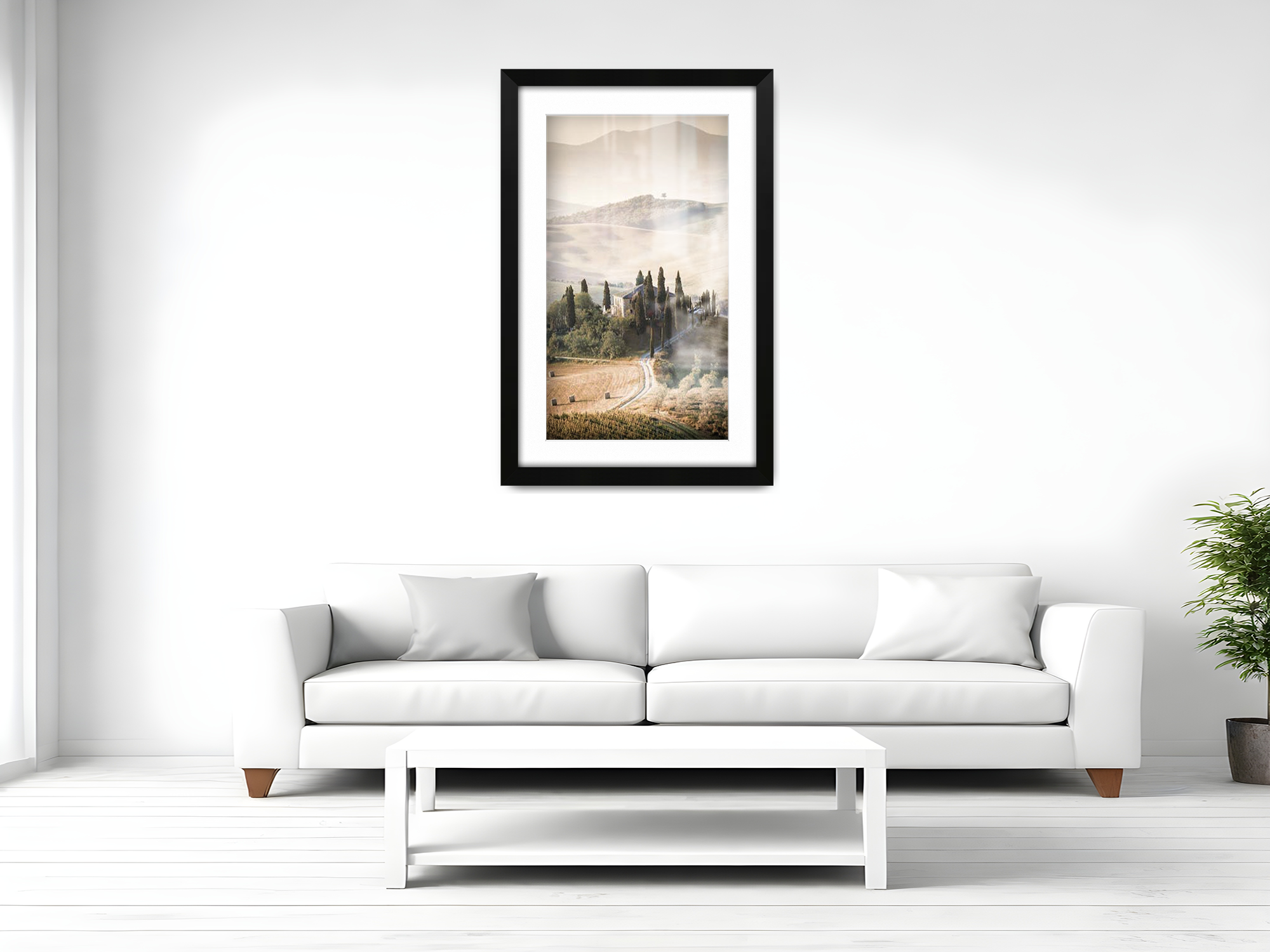 ( 50 x 70 cm ) / 28 x 20 Inch with 60 x 40 cm White Mount Frames - MDF