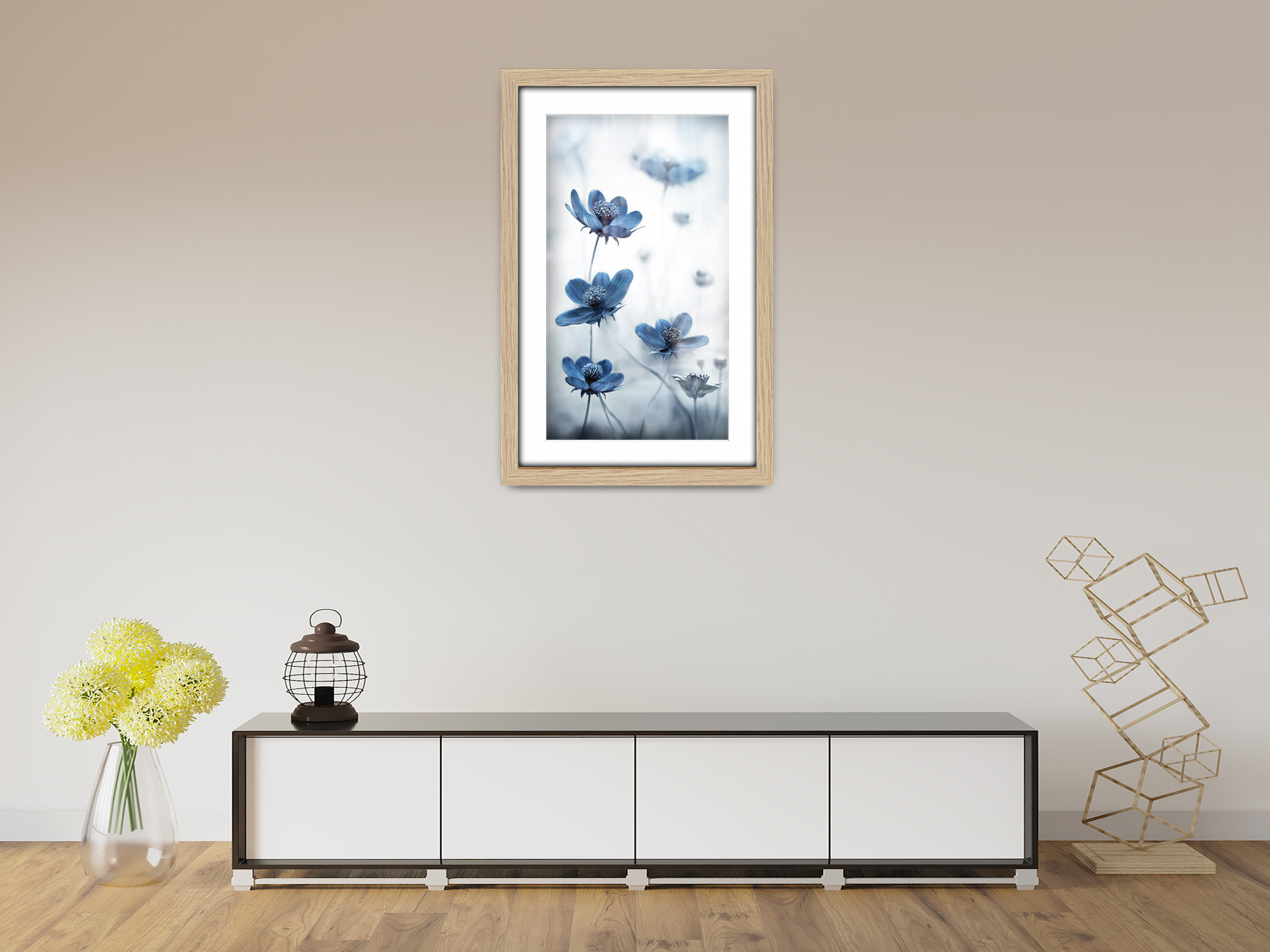 ( 50 x 70 cm ) / 28 x 20 Inch with 60 x 40 cm White Mount Frames - MDF