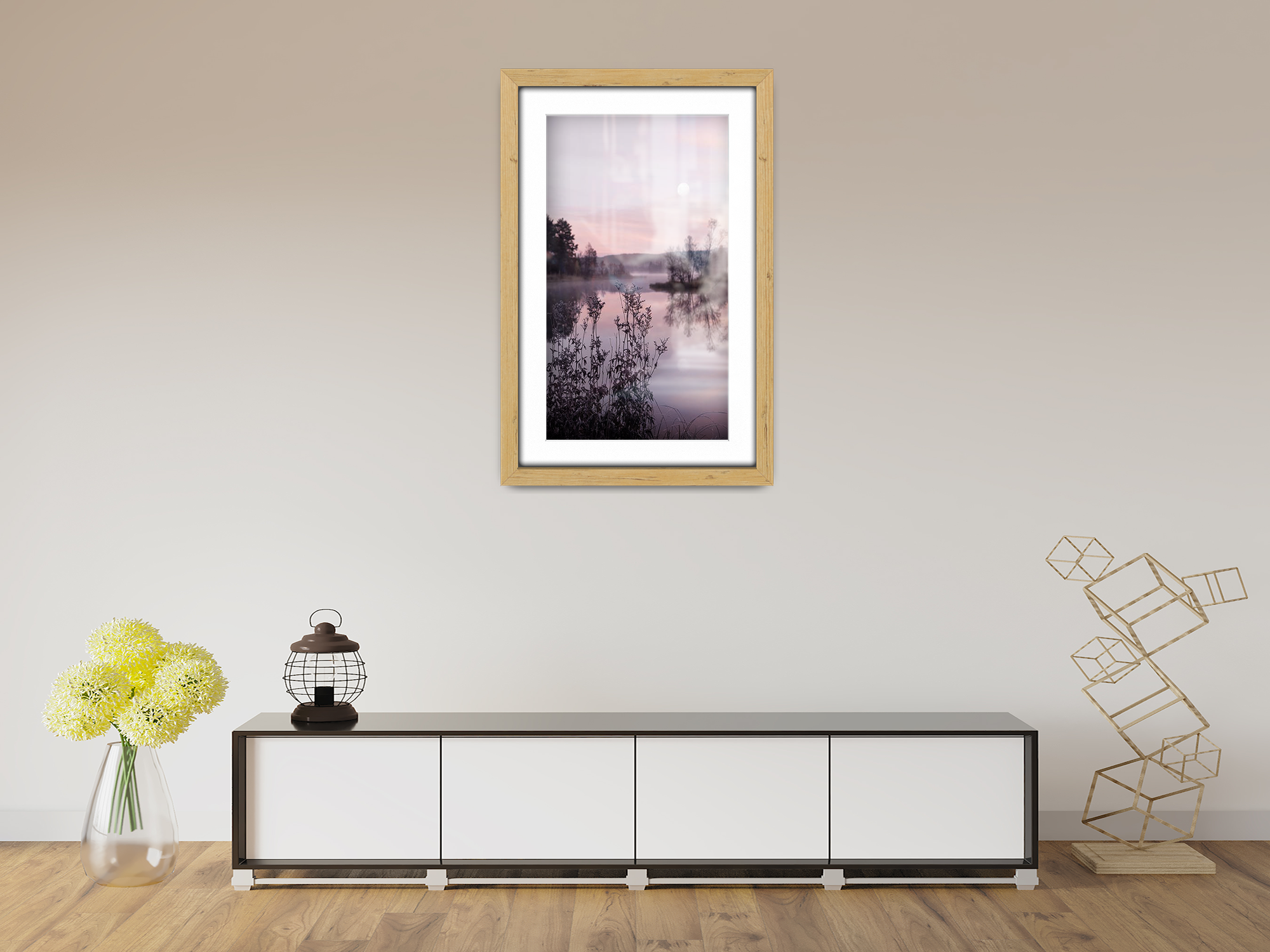( 50 x 70 cm ) / 28 x 20 Inch with 60 x 40 cm White Mount Frames - MDF
