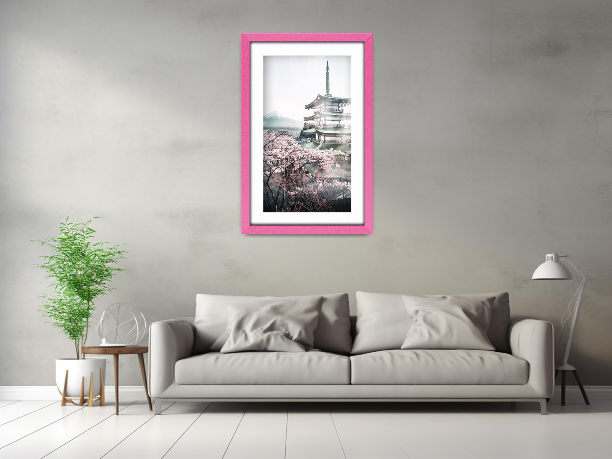 ( 50 x 70 cm ) / 28 x 20 Inch with 60 x 40 cm White Mount Frames - MDF