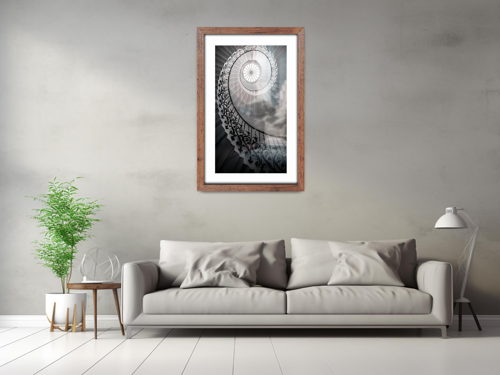 ( 50 x 70 cm ) / 28 x 20 Inch with 60 x 40 cm White Mount Frames - MDF