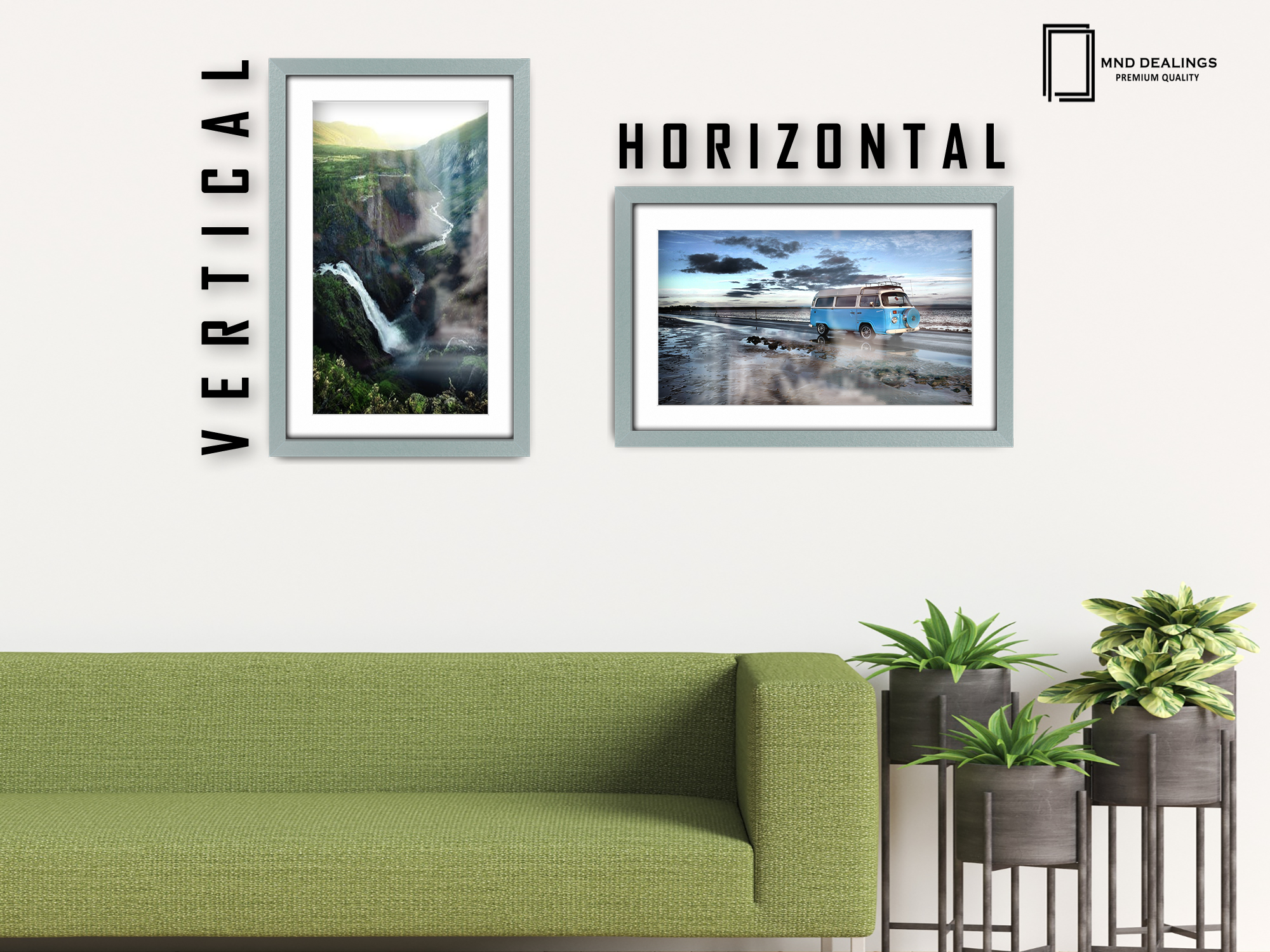 ( 50 x 70 cm ) / 28 x 20 Inch with 60 x 40 cm White Mount Frames - MDF