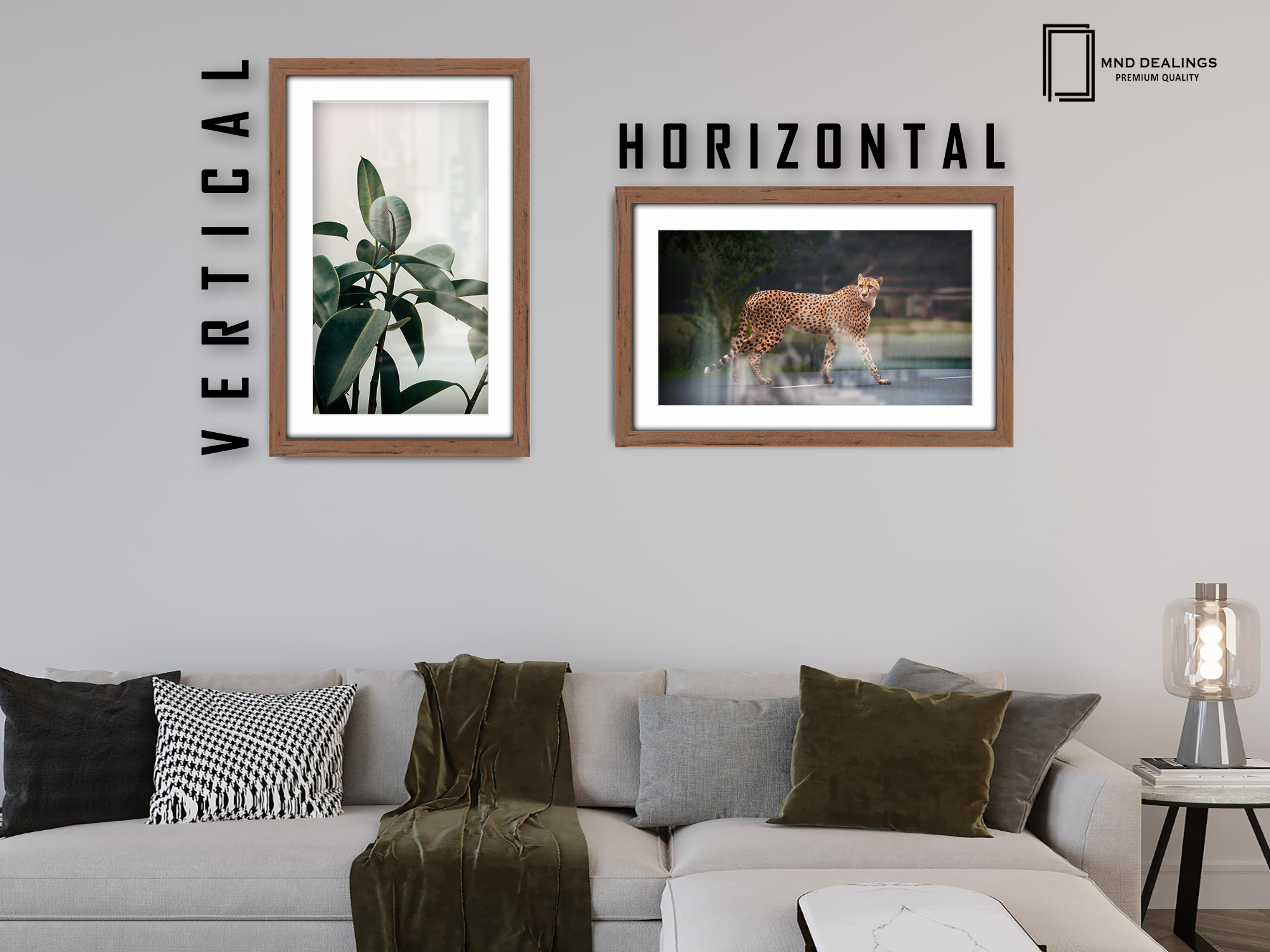 ( 50 x 70 cm ) / 28 x 20 Inch with 60 x 40 cm White Mount Frames - MDF
