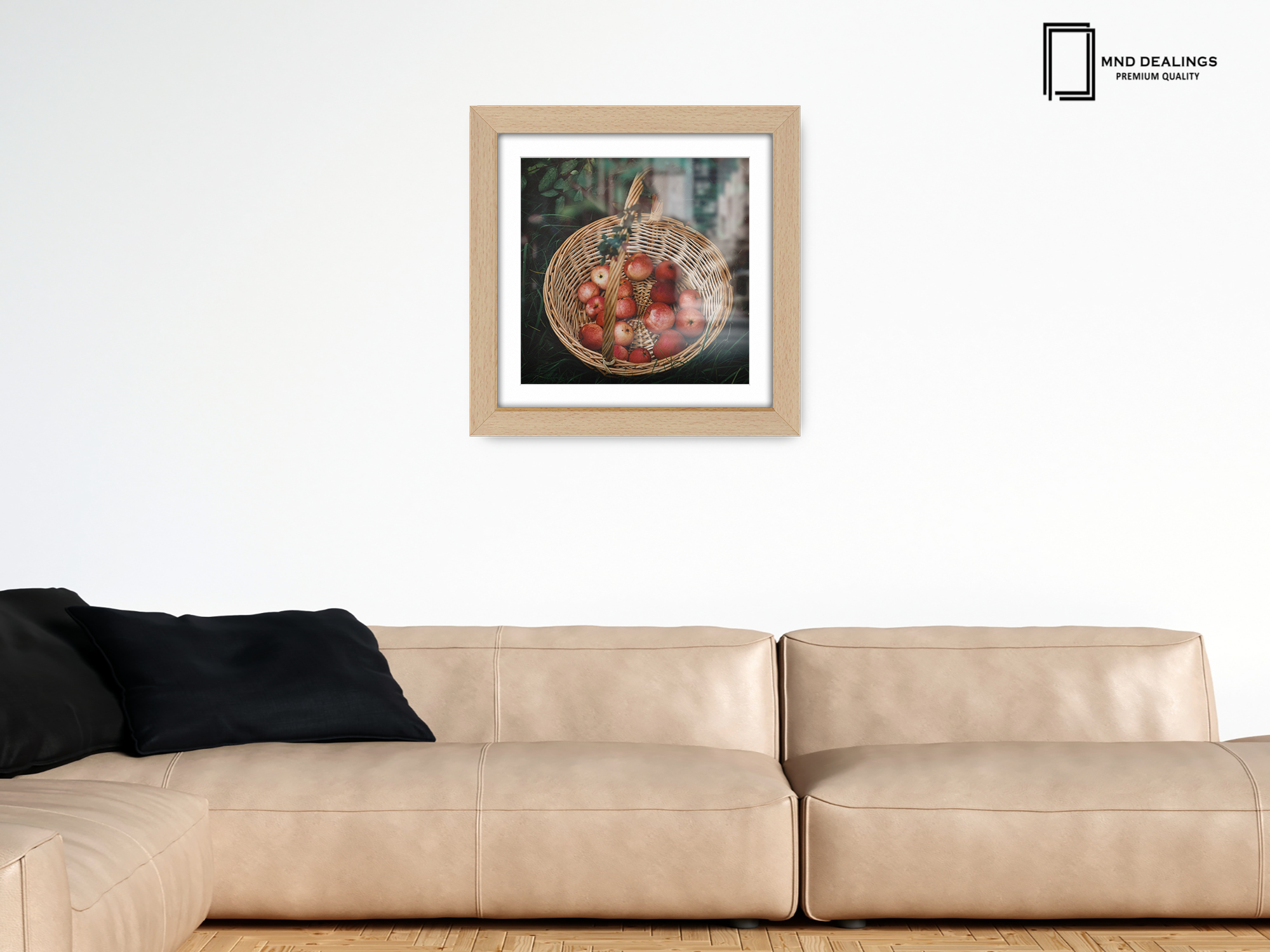 ( 60 x 60 Cm ) / 24 x 24 Inch with 50 x 50 Cm White Mount Display Frame - MDF