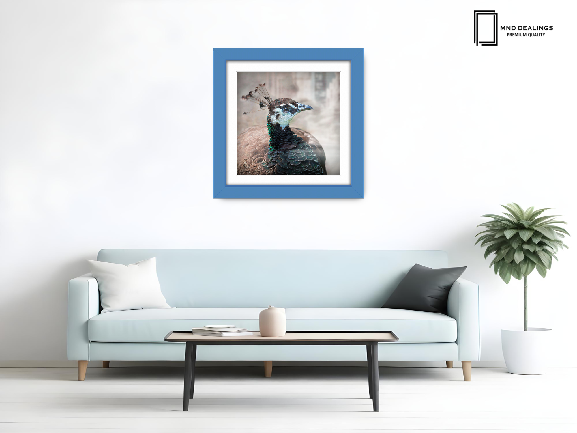 ( 60 x 60 Cm ) / 24 x 24 Inch with 50 x 50 Cm White Mount Display Frame - MDF