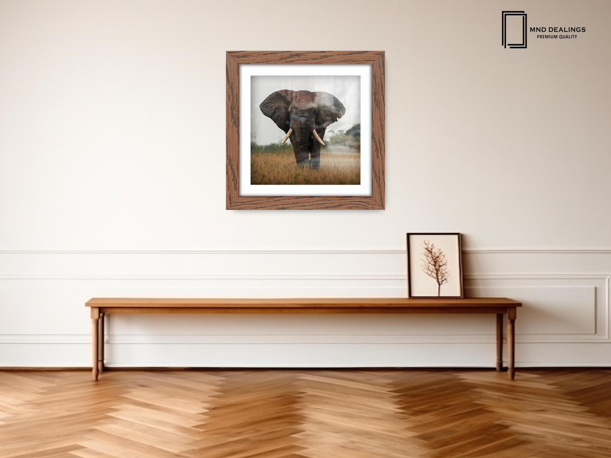 ( 60 x 60 Cm ) / 24 x 24 Inch with 50 x 50 Cm White Mount Display Frame - MDF