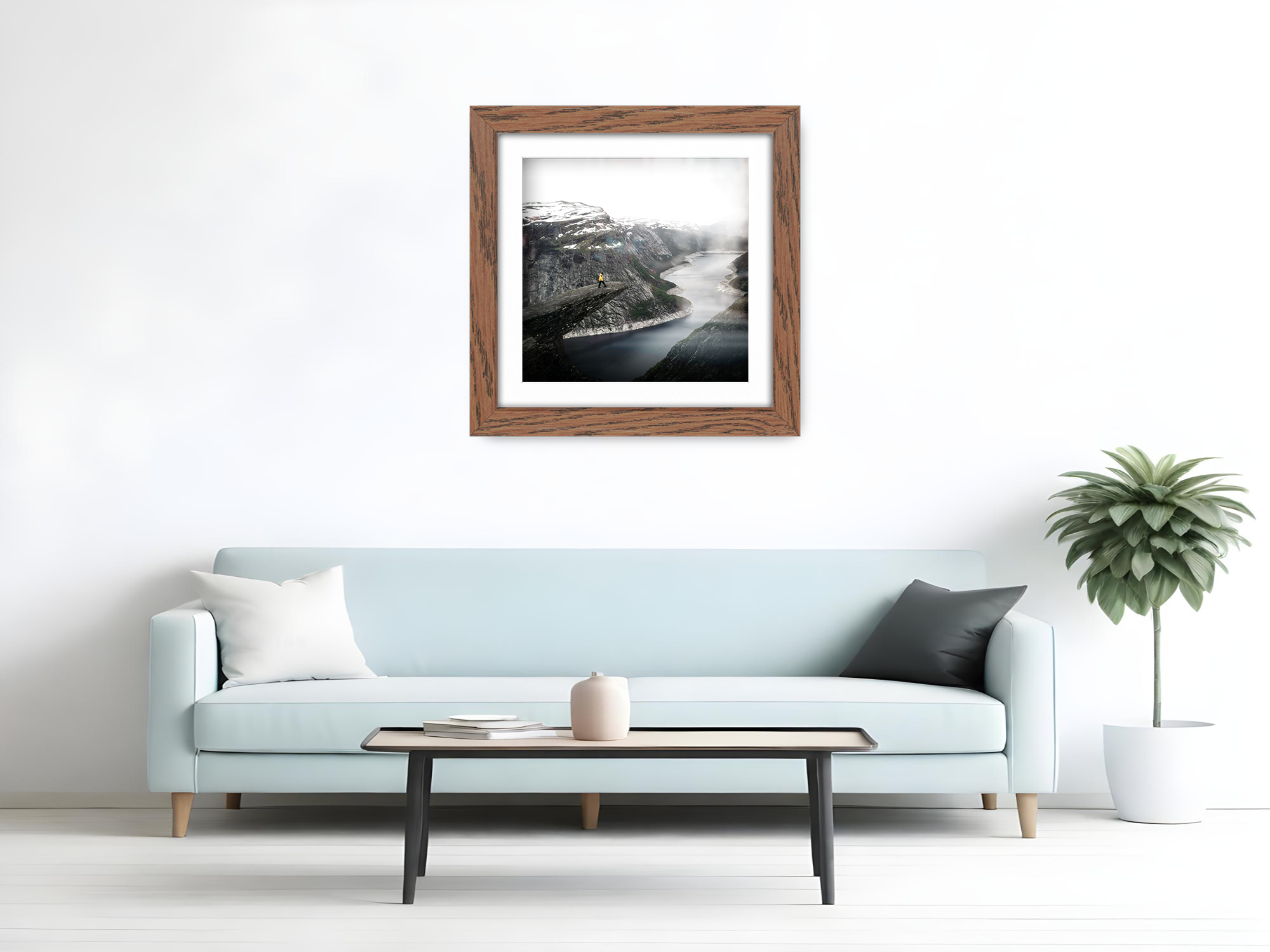( 60 x 60 Cm ) / 24 x 24 Inch with 50 x 50 Cm White Mount Display Frame - MDF