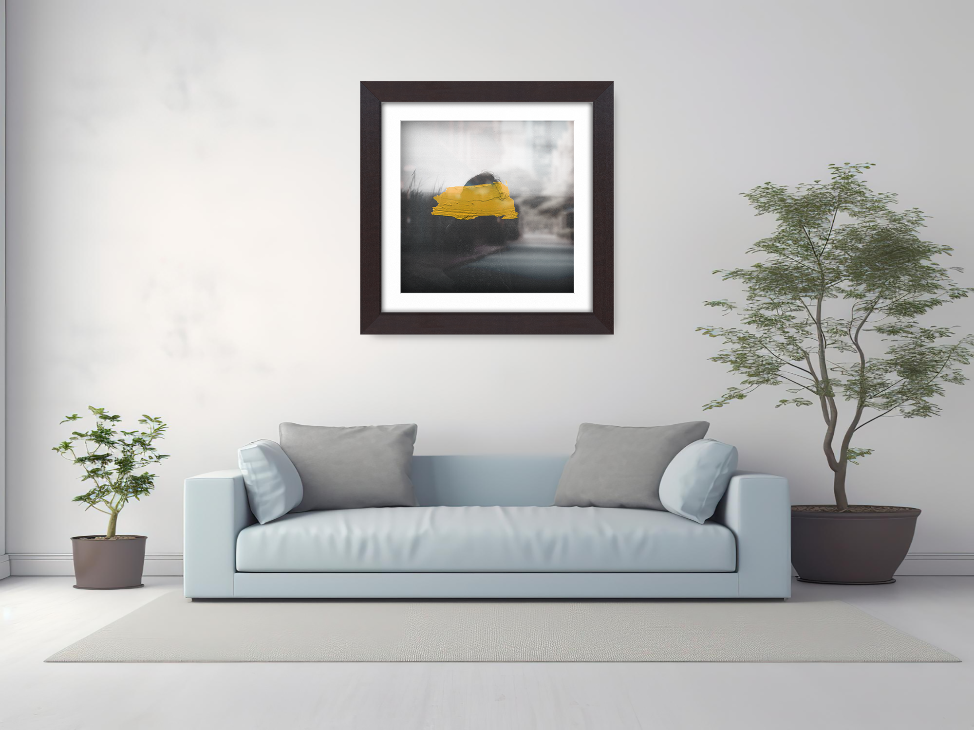 ( 60 x 60 Cm ) / 24 x 24 Inch with 50 x 50 Cm White Mount Display Frame - MDF