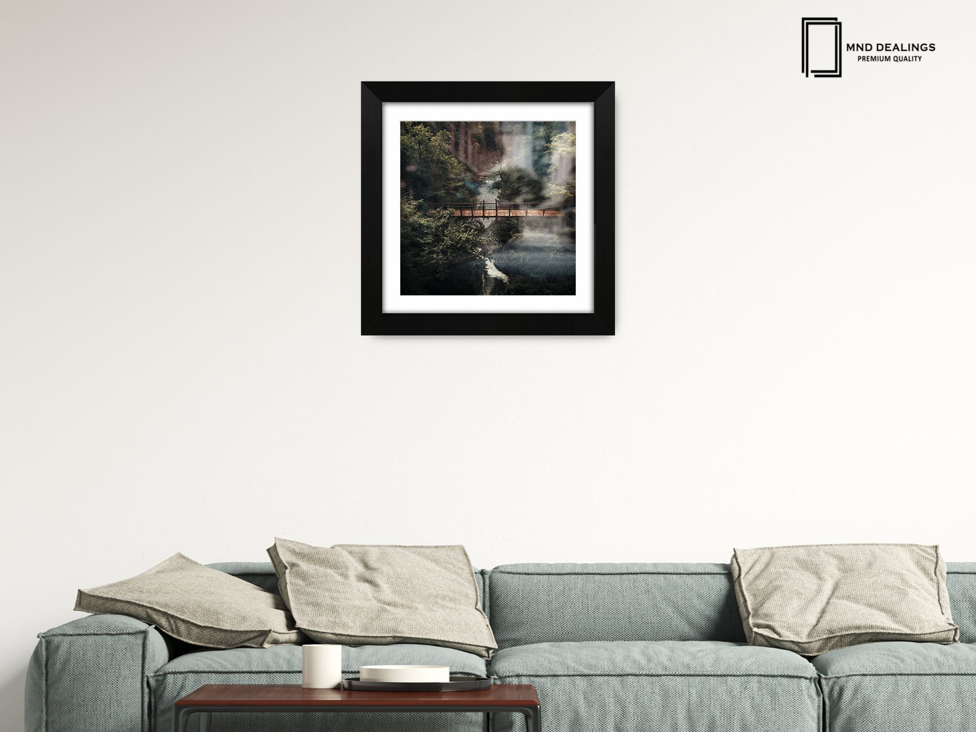 ( 60 x 60 Cm ) / 24 x 24 Inch with 50 x 50 Cm White Mount Display Frame - MDF