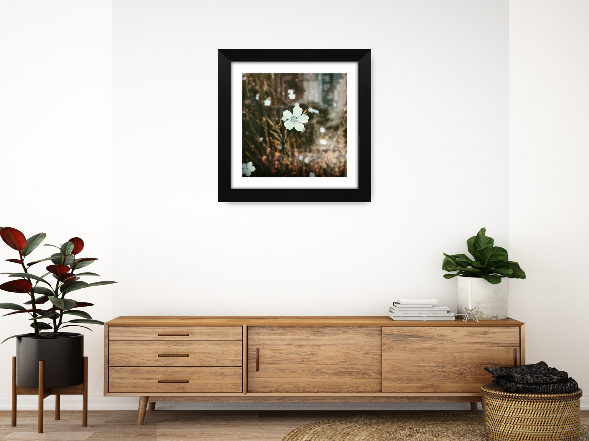 ( 60 x 60 Cm ) / 24 x 24 Inch with 50 x 50 Cm White Mount Display Frame - MDF