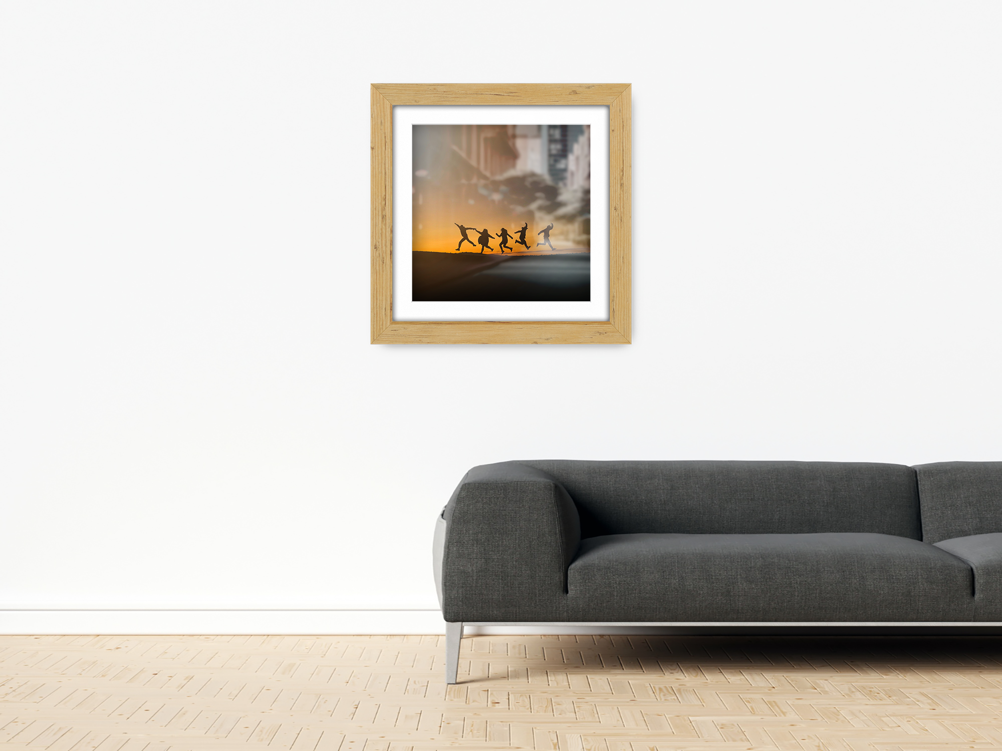 ( 60 x 60 Cm ) / 24 x 24 Inch with 50 x 50 Cm White Mount Display Frame - MDF