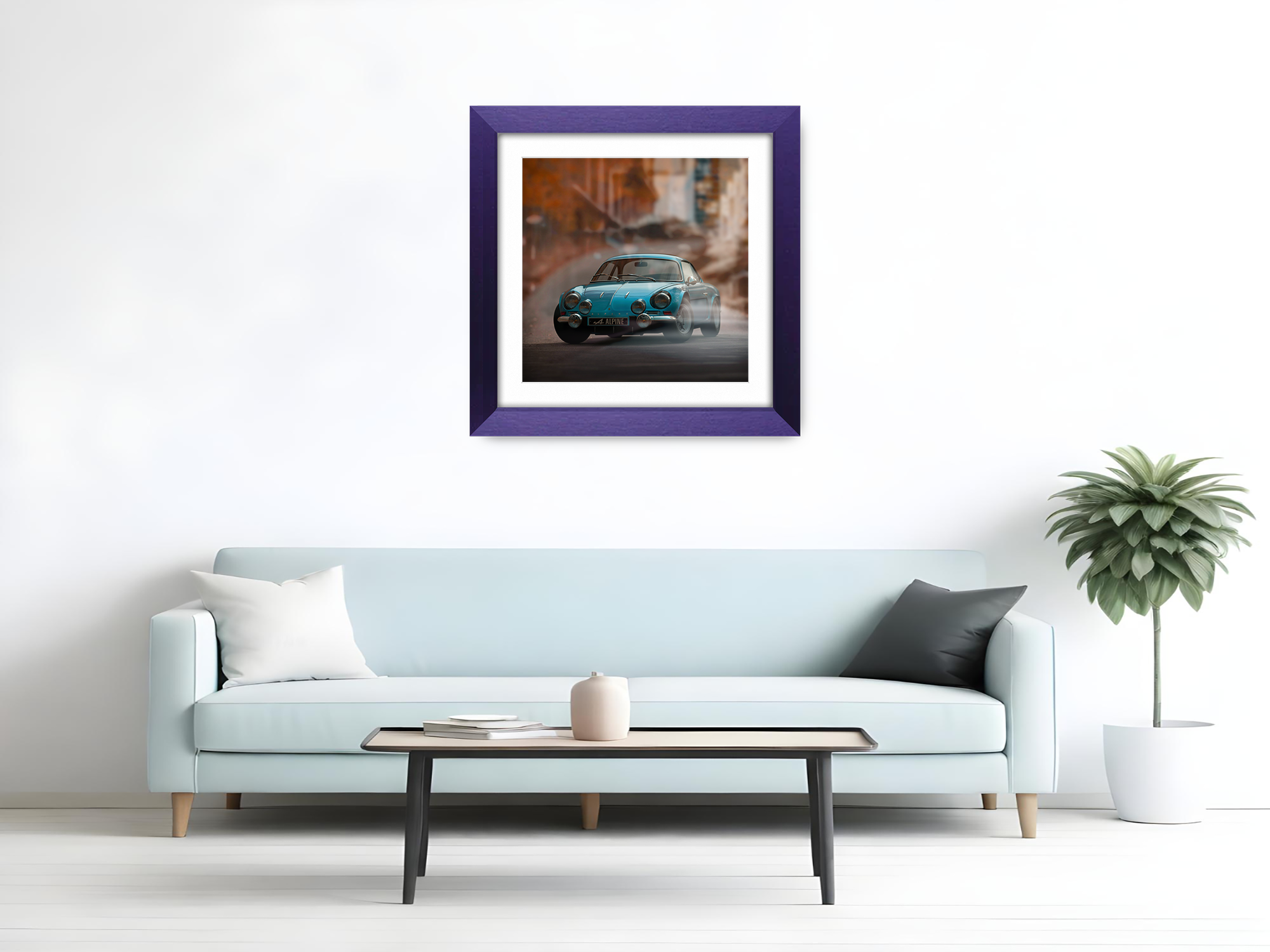 ( 60 x 60 Cm ) / 24 x 24 Inch with 50 x 50 Cm White Mount Display Frame - MDF