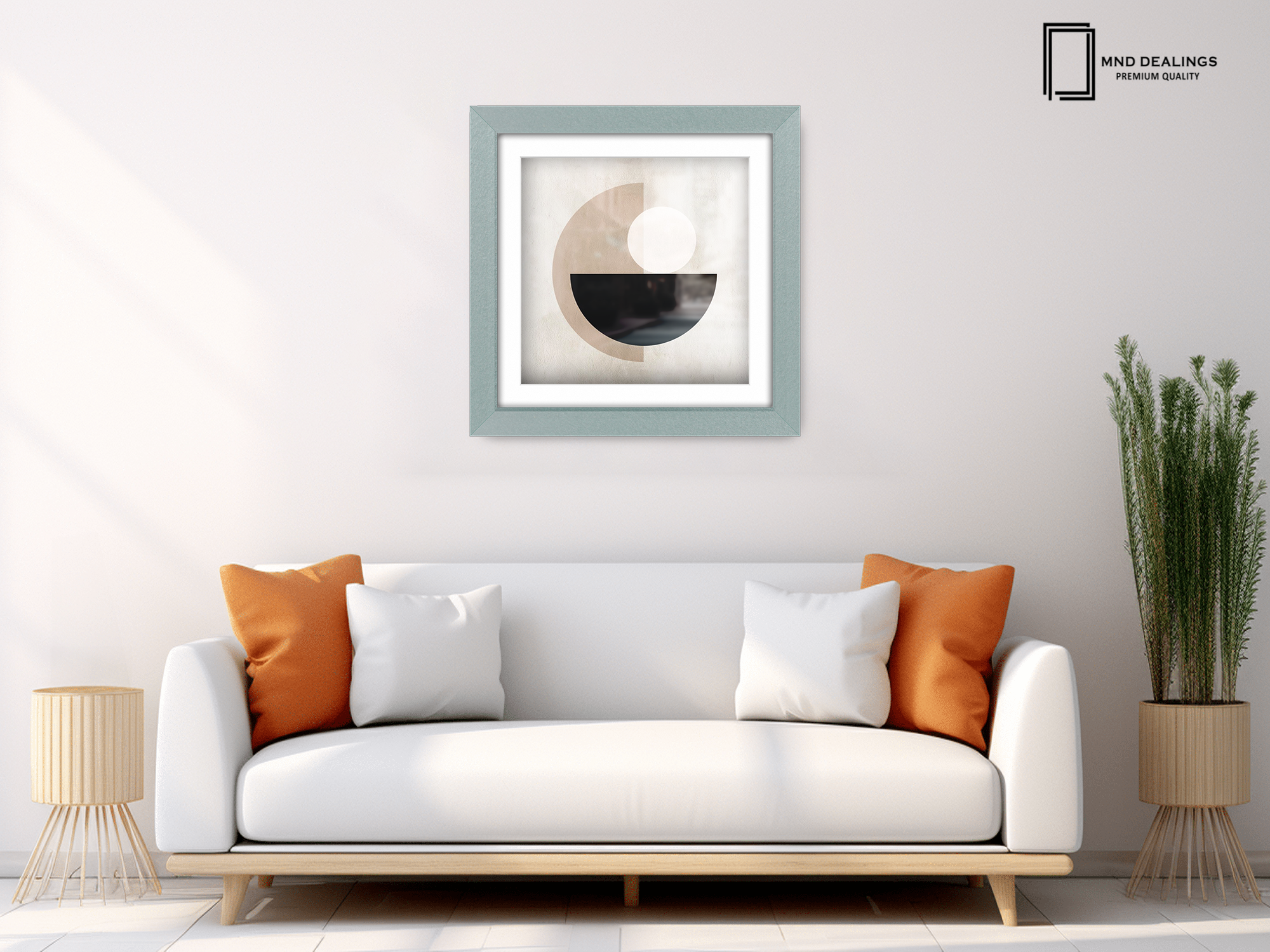 ( 60 x 60 Cm ) / 24 x 24 Inch with 50 x 50 Cm White Mount Display Frame - MDF