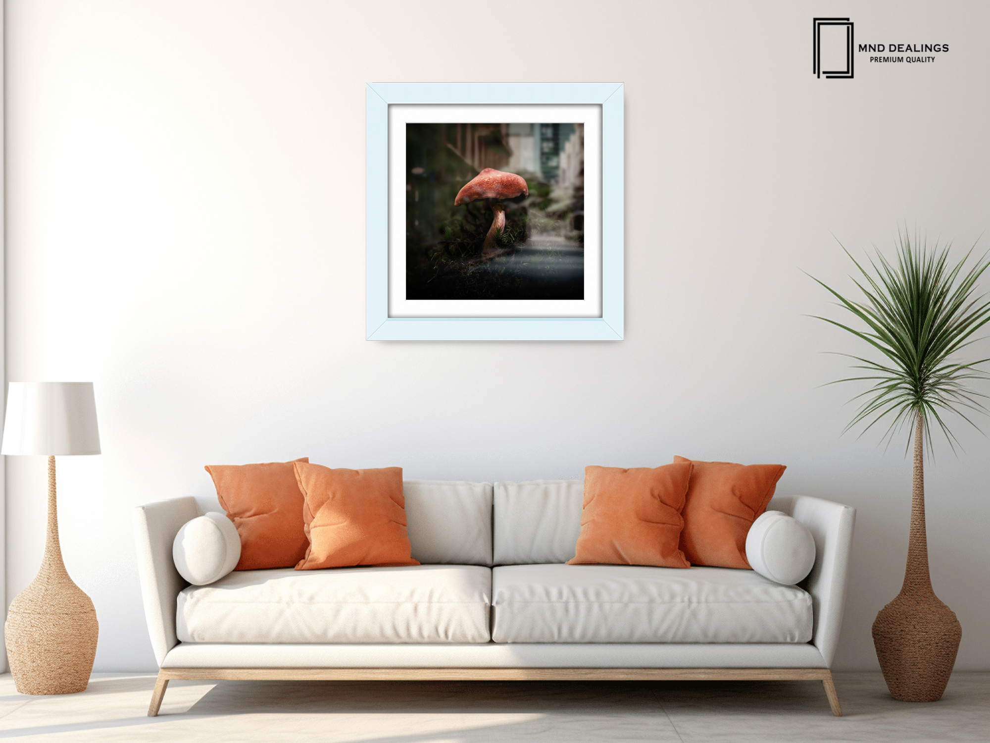 ( 60 x 60 Cm ) / 24 x 24 Inch with 50 x 50 Cm White Mount Display Frame - MDF
