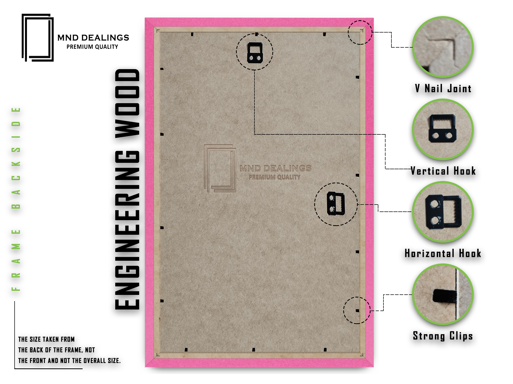 ( 60 x 70 CM ) / 28 x 24 Inch Poster Frames - MDF