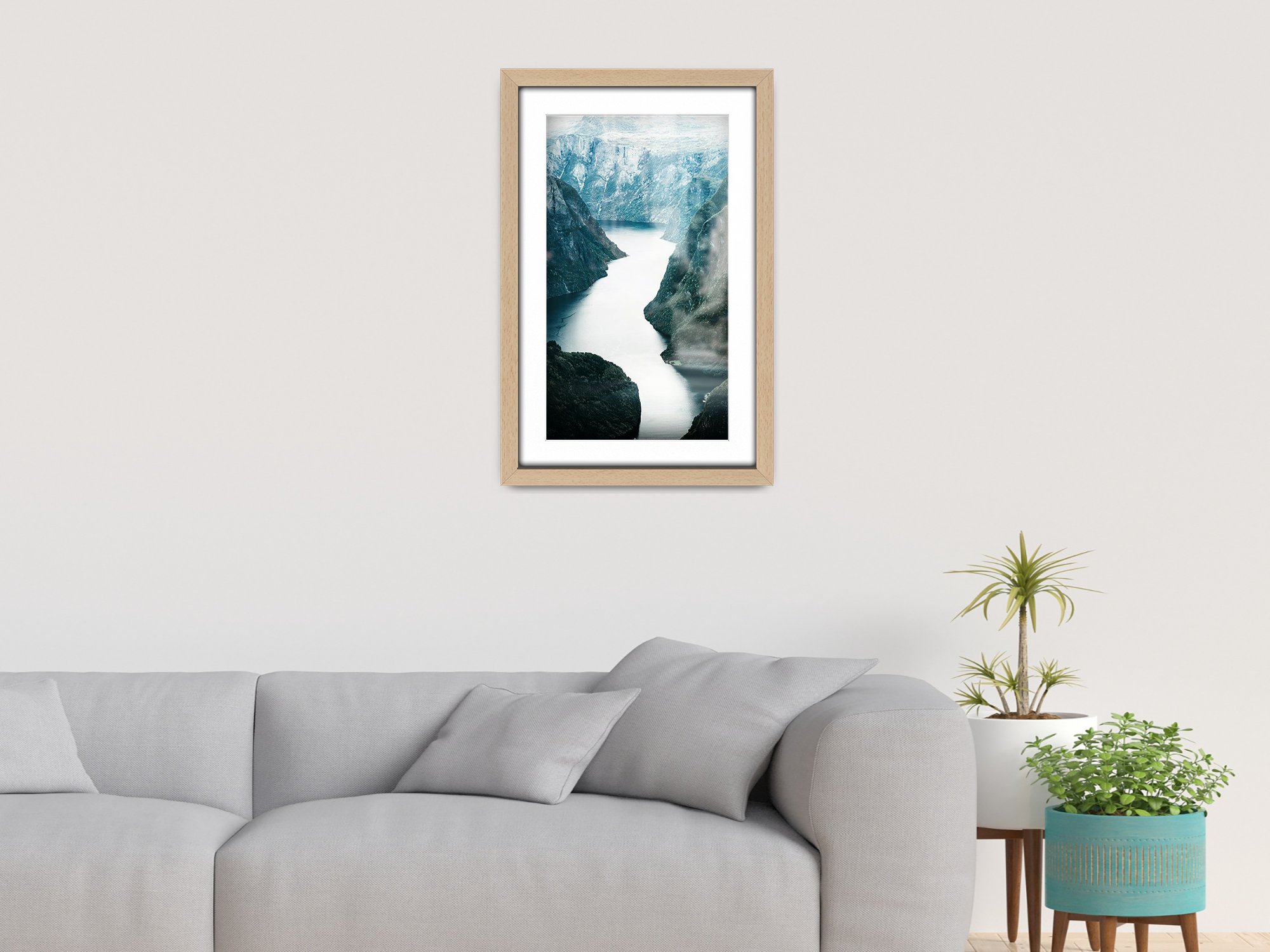 ( 60 x 70 cm ) / 28 x 24 Inch with 60 x 50 cm White Mount Frames - MDF