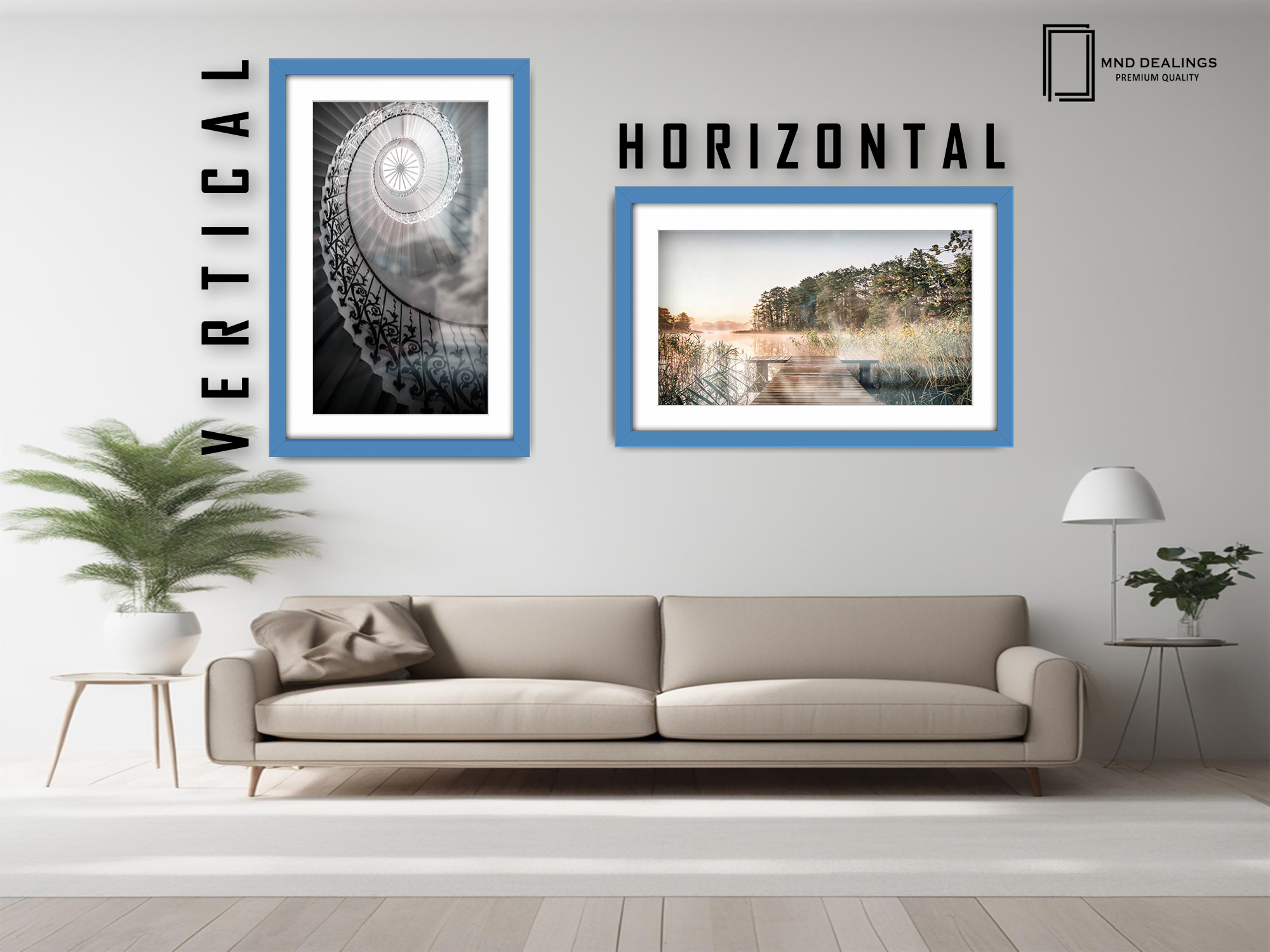 ( 60 x 70 cm ) / 28 x 24 Inch with 60 x 50 cm White Mount Frames - MDF