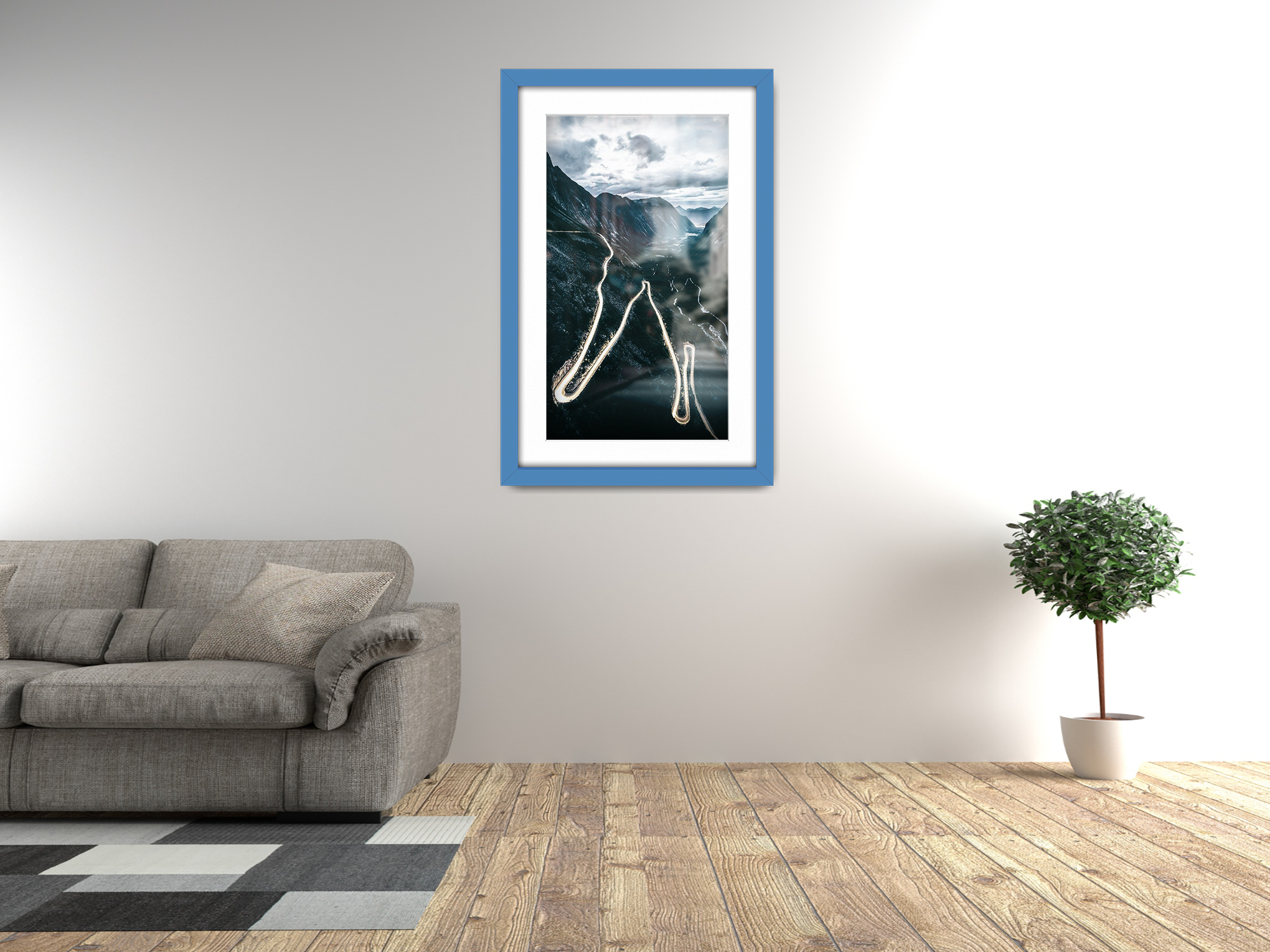 ( 60 x 70 cm ) / 28 x 24 Inch with 60 x 50 cm White Mount Frames - MDF