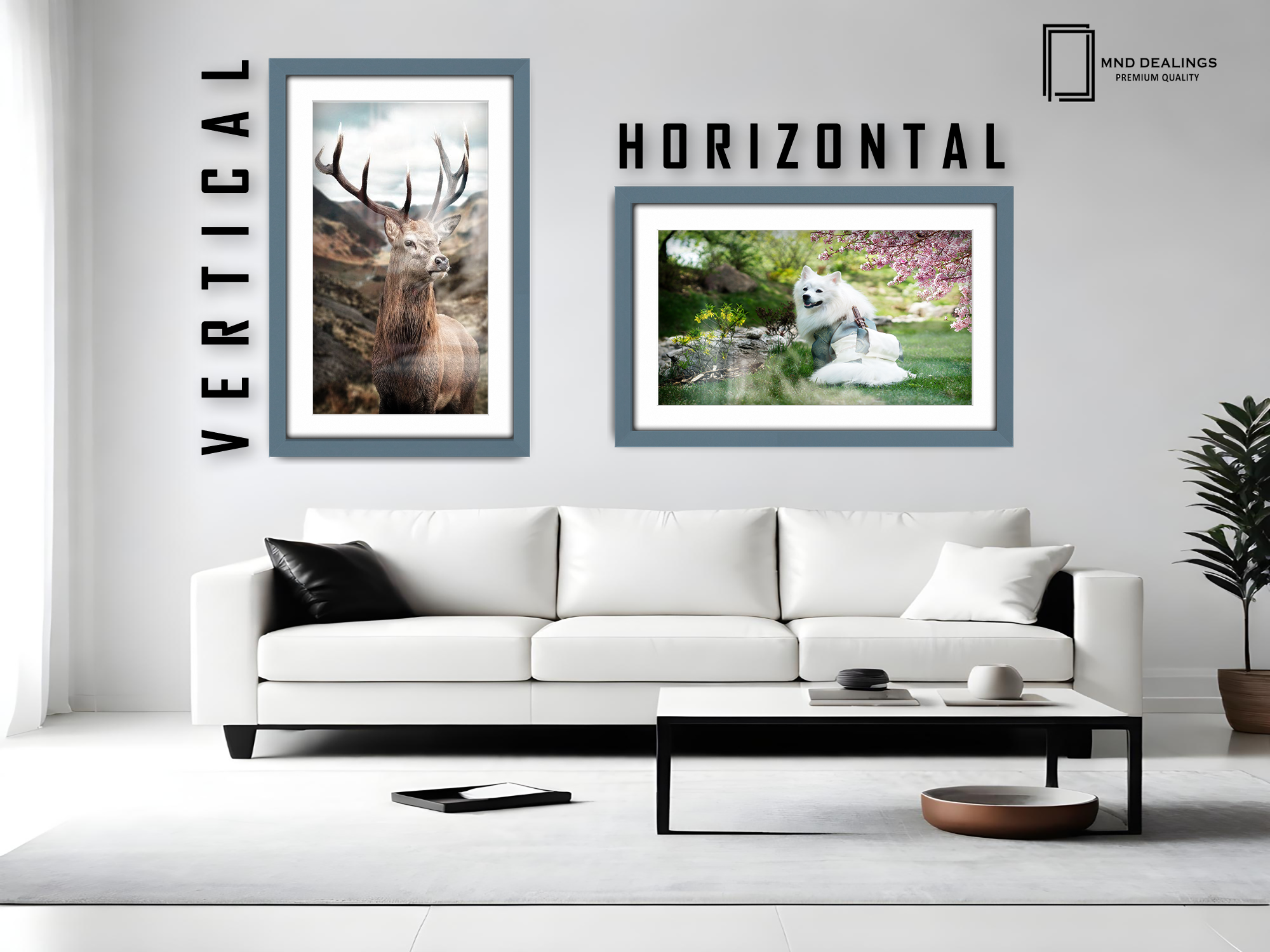 ( 60 x 70 cm ) / 28 x 24 Inch with 60 x 50 cm White Mount Frames - MDF