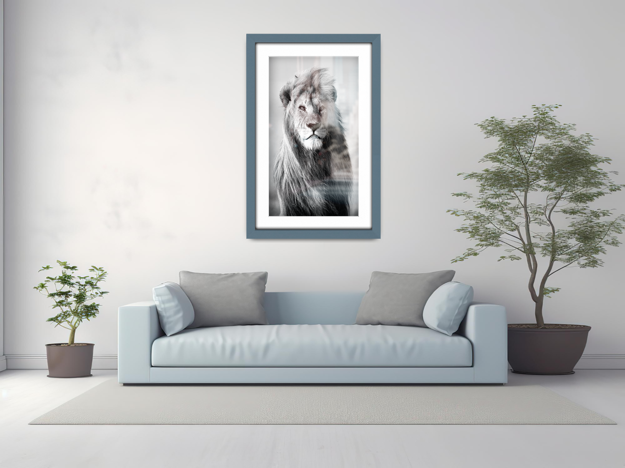 ( 60 x 70 cm ) / 28 x 24 Inch with 60 x 50 cm White Mount Frames - MDF