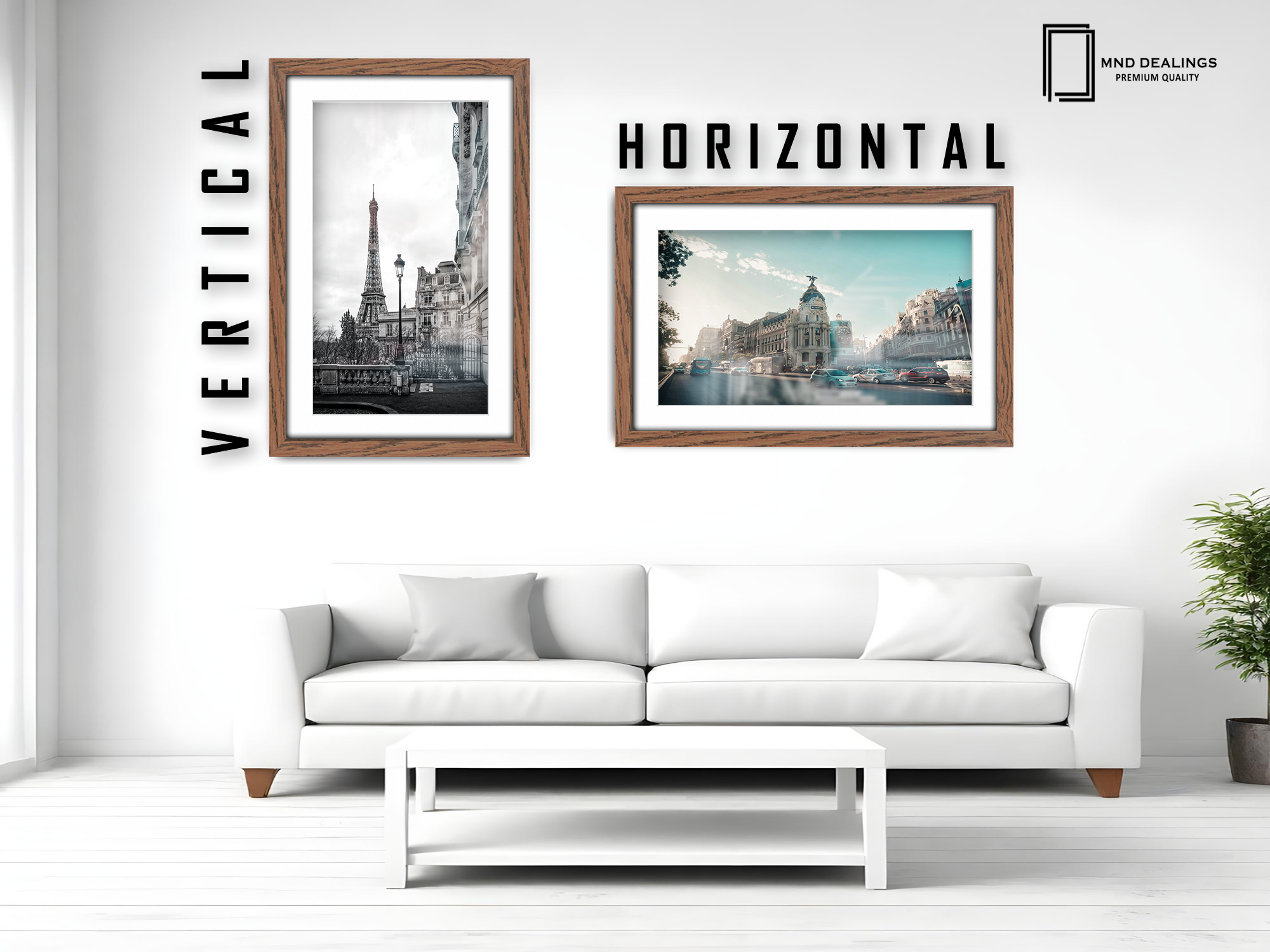 ( 60 x 70 cm ) / 28 x 24 Inch with 60 x 50 cm White Mount Frames - MDF