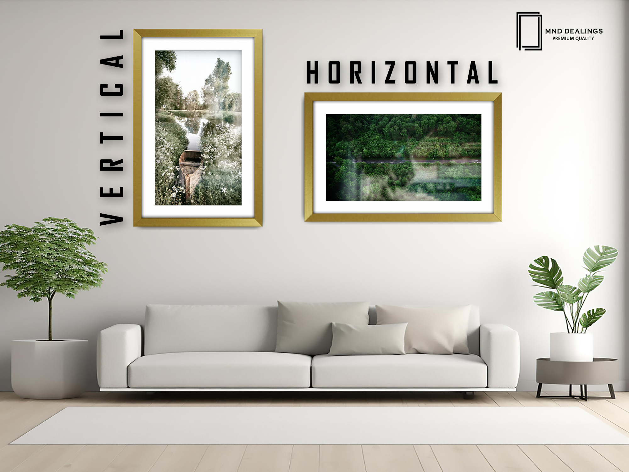 ( 60 x 70 cm ) / 28 x 24 Inch with 60 x 50 cm White Mount Frames - MDF