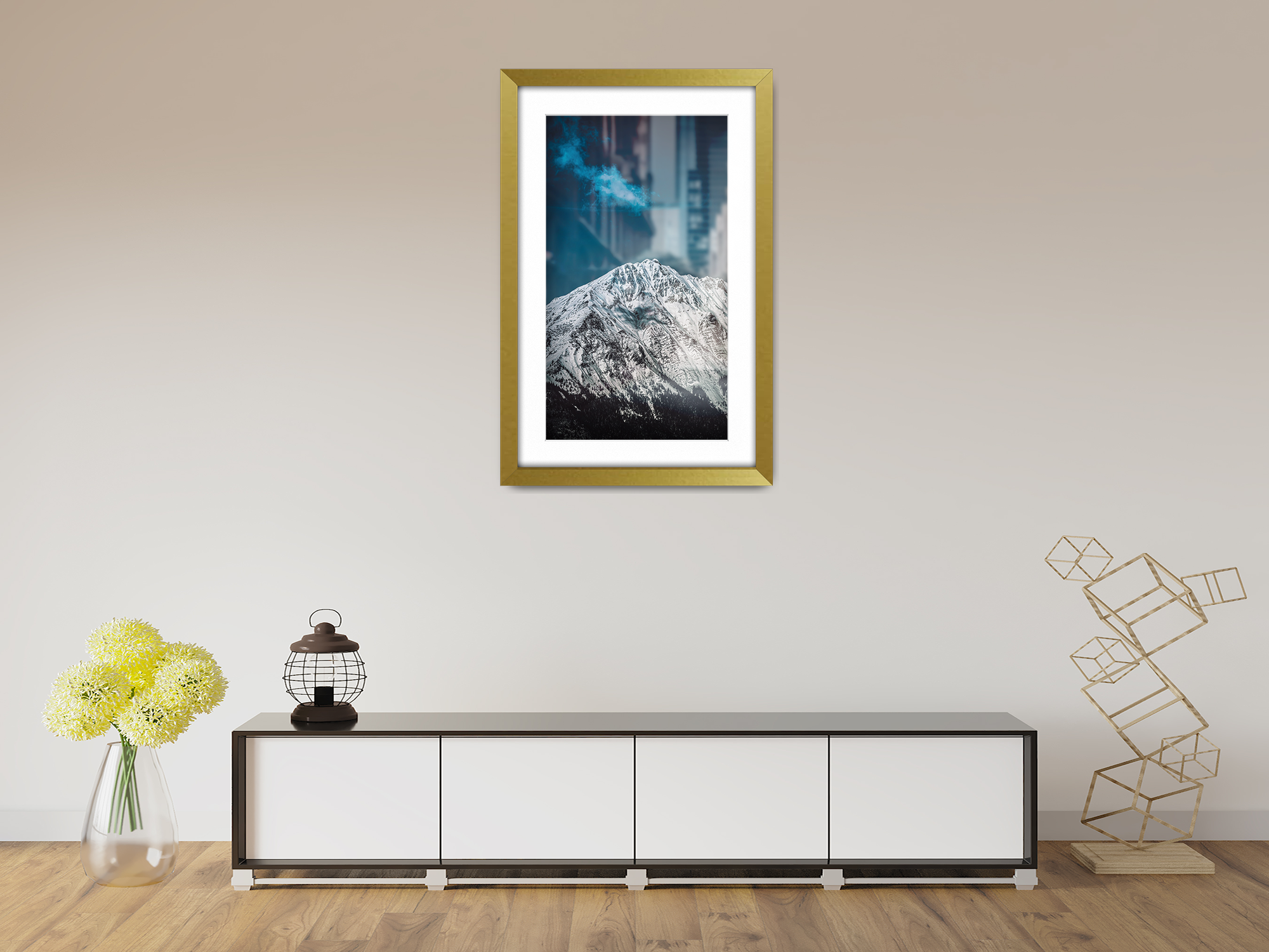 ( 60 x 70 cm ) / 28 x 24 Inch with 60 x 50 cm White Mount Frames - MDF