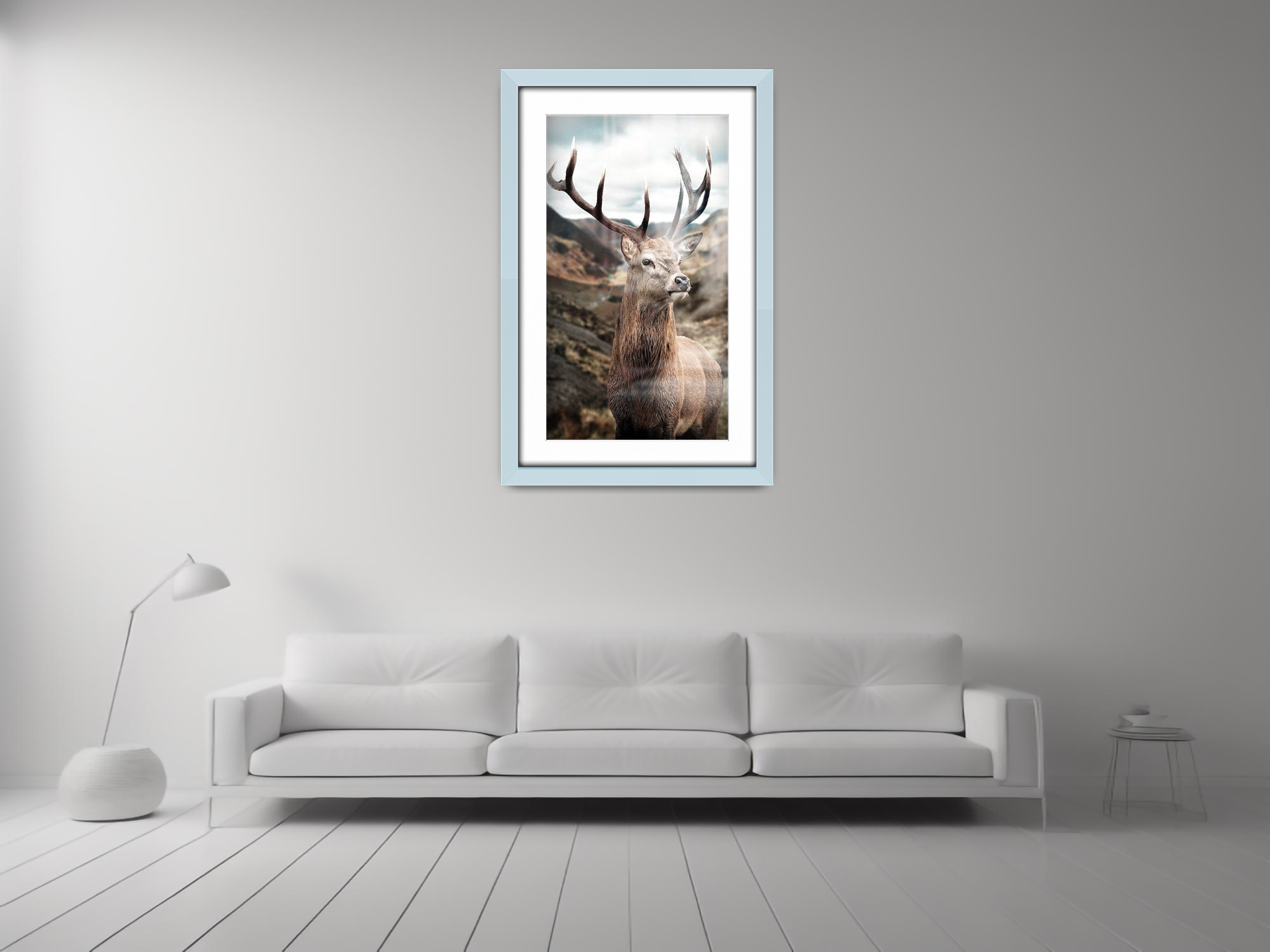 ( 60 x 70 cm ) / 28 x 24 Inch with 60 x 50 cm White Mount Frames - MDF