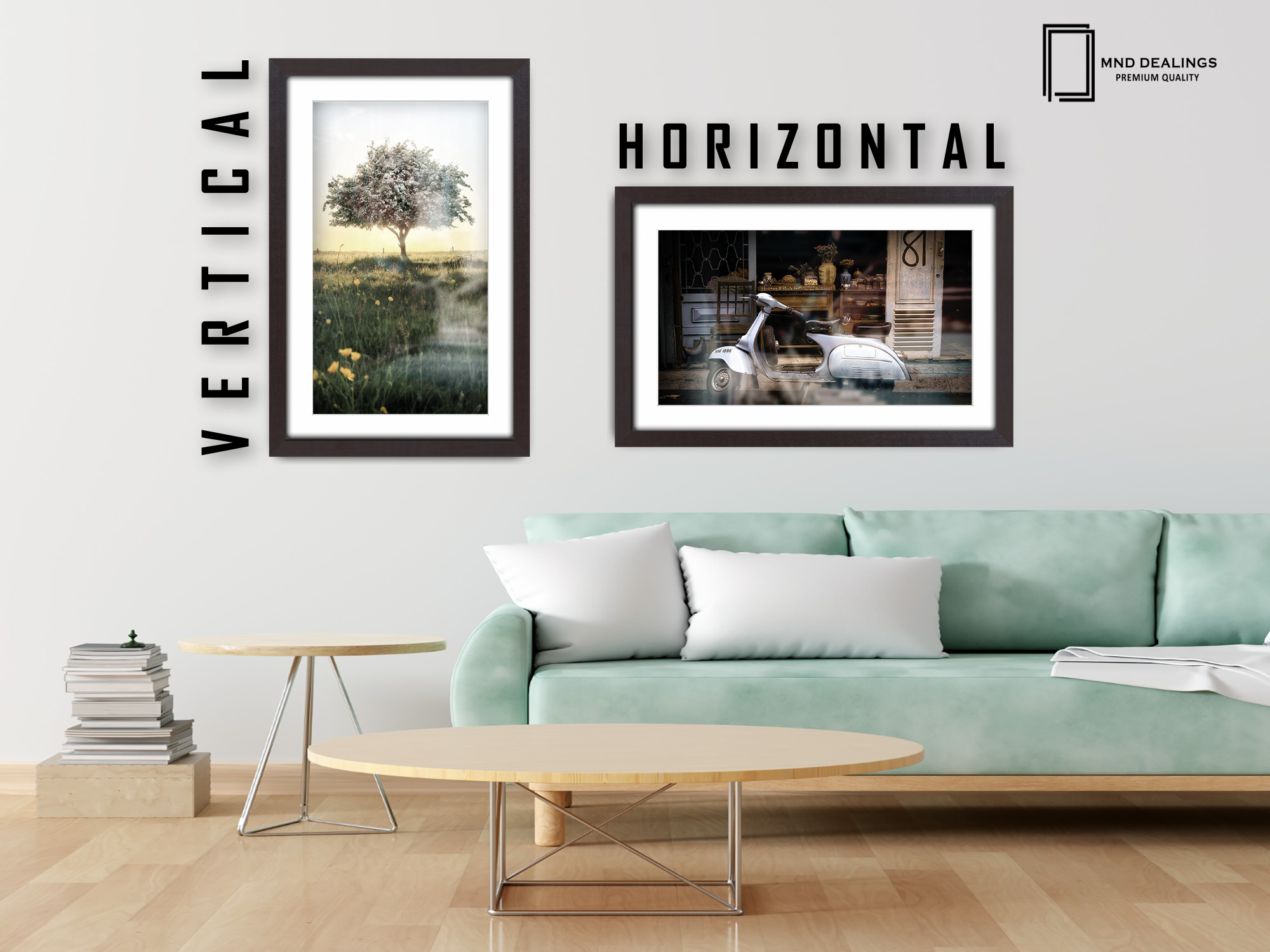 ( 60 x 70 cm ) / 28 x 24 Inch with 60 x 50 cm White Mount Frames - MDF