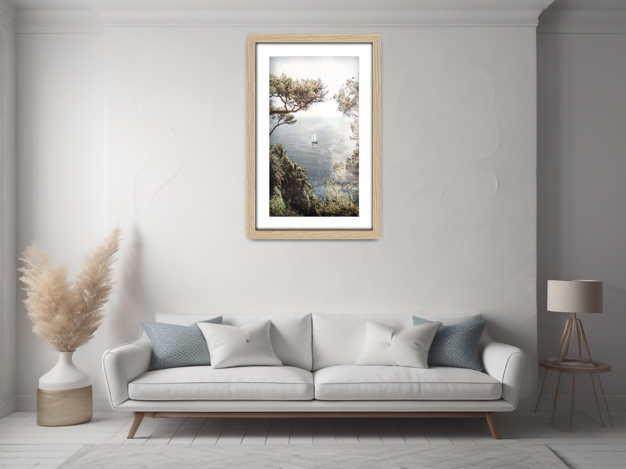 ( 60 x 70 cm ) / 28 x 24 Inch with 60 x 50 cm White Mount Frames - MDF