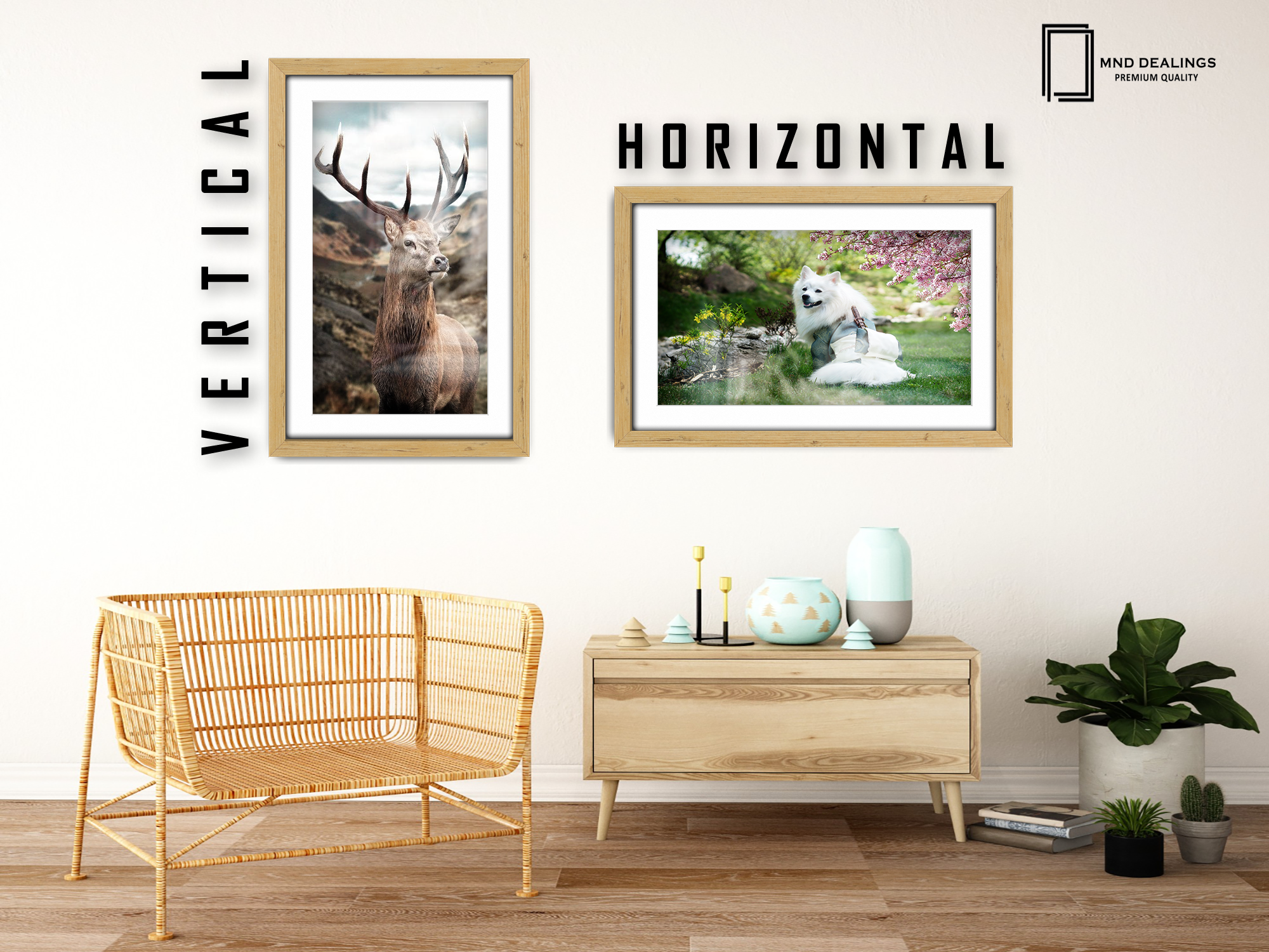 ( 60 x 70 cm ) / 28 x 24 Inch with 60 x 50 cm White Mount Frames - MDF