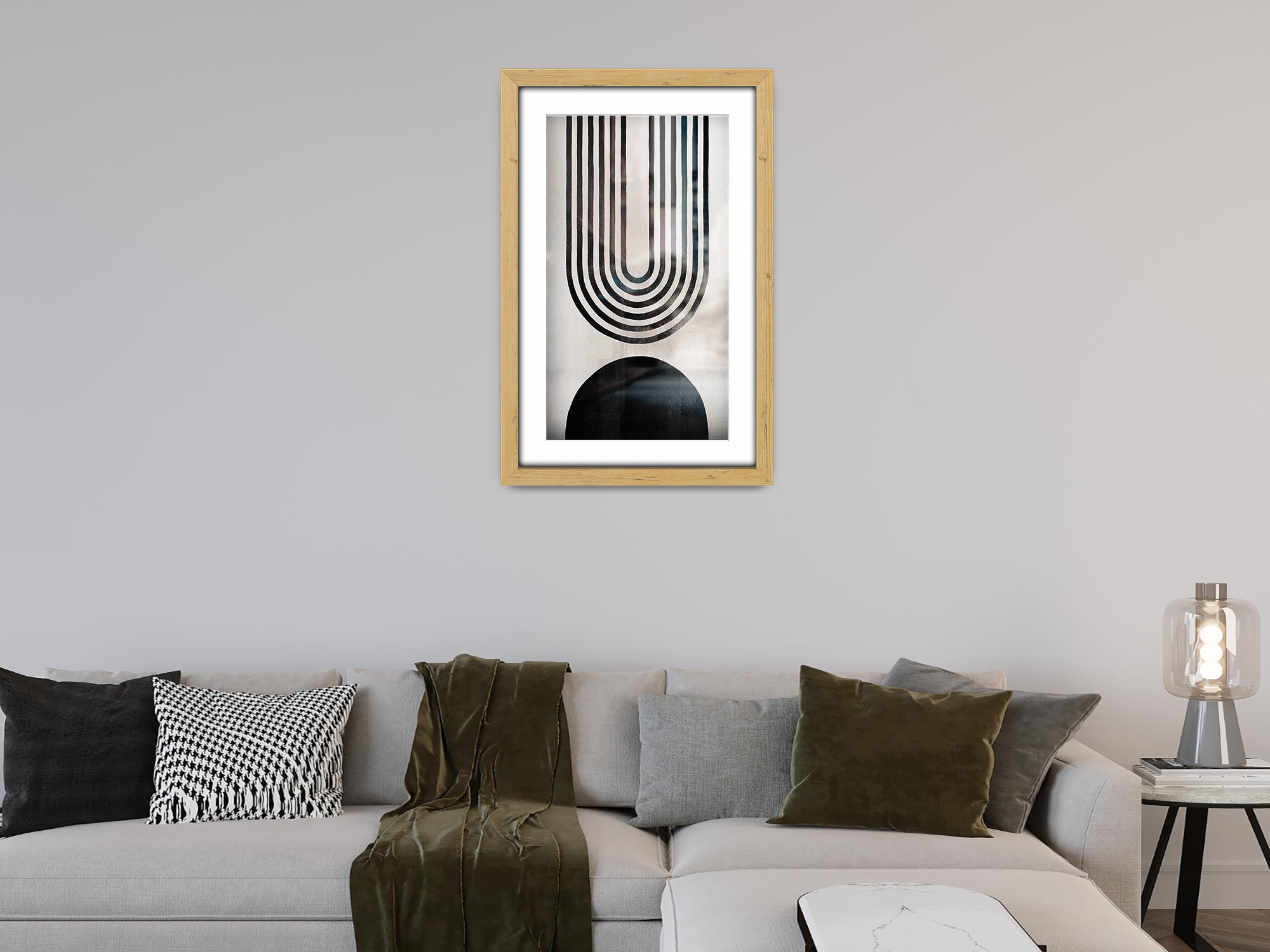 ( 60 x 70 cm ) / 28 x 24 Inch with 60 x 50 cm White Mount Frames - MDF