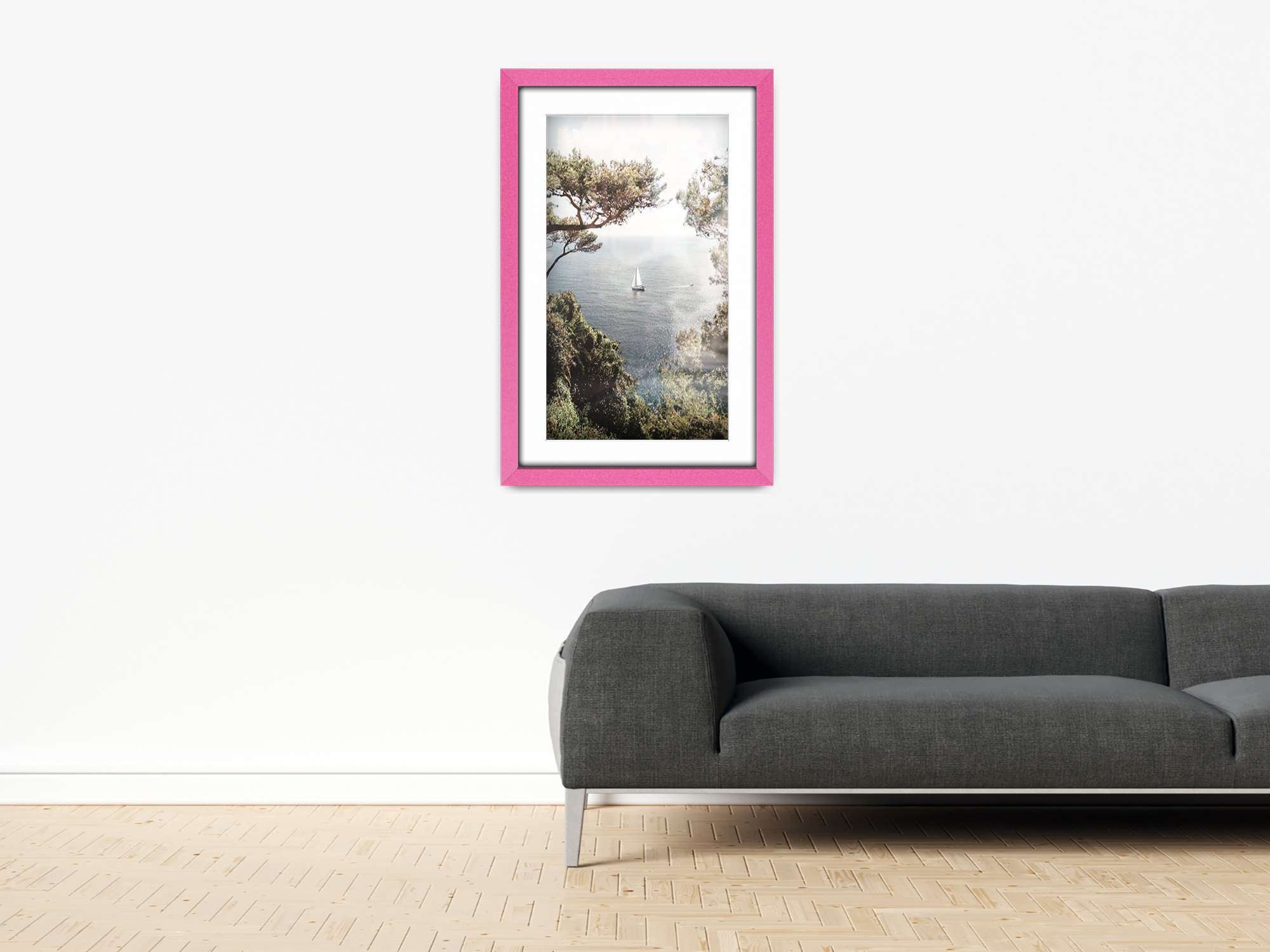 ( 60 x 70 cm ) / 28 x 24 Inch with 60 x 50 cm White Mount Frames - MDF