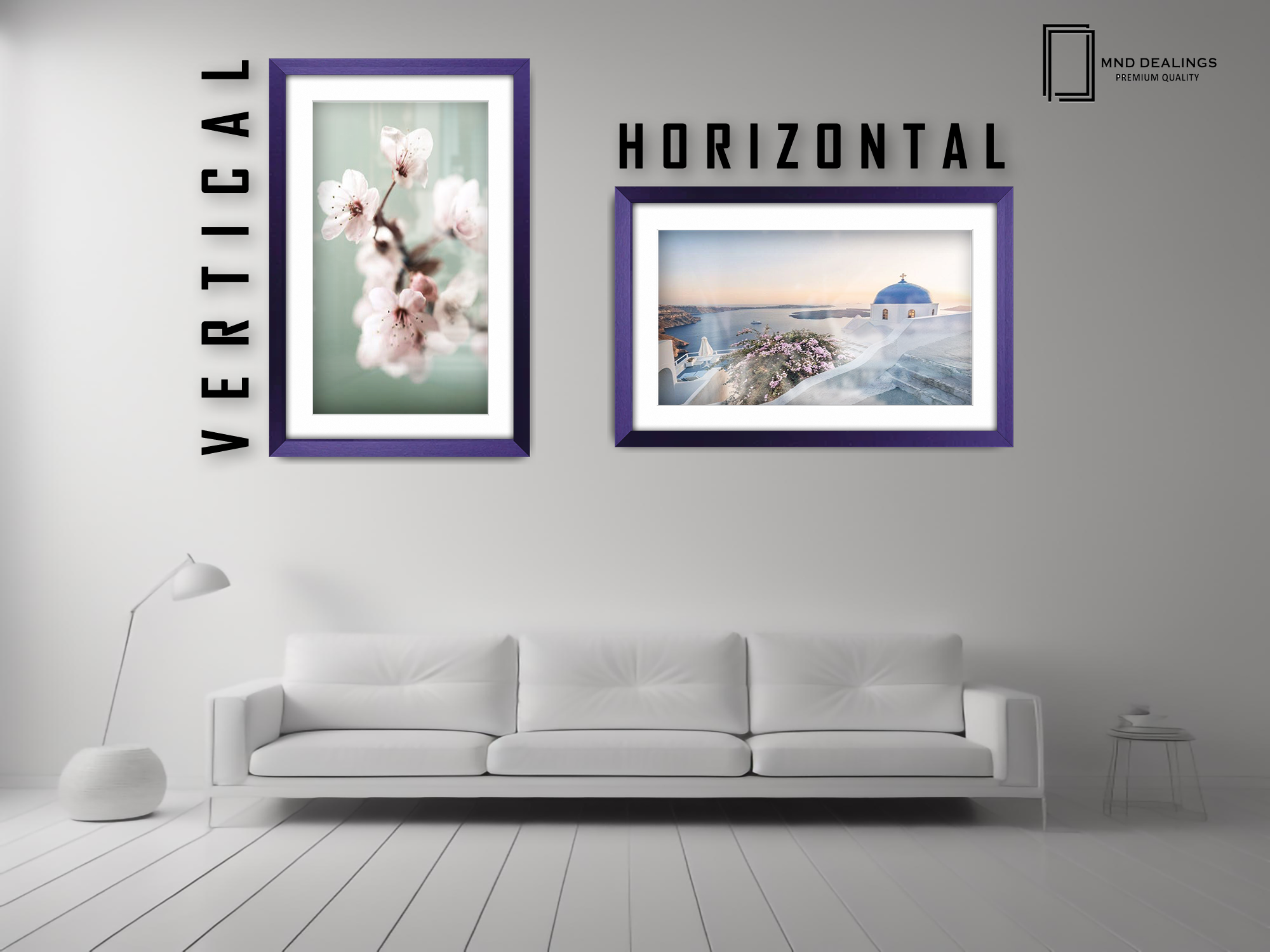 ( 60 x 70 cm ) / 28 x 24 Inch with 60 x 50 cm White Mount Frames - MDF