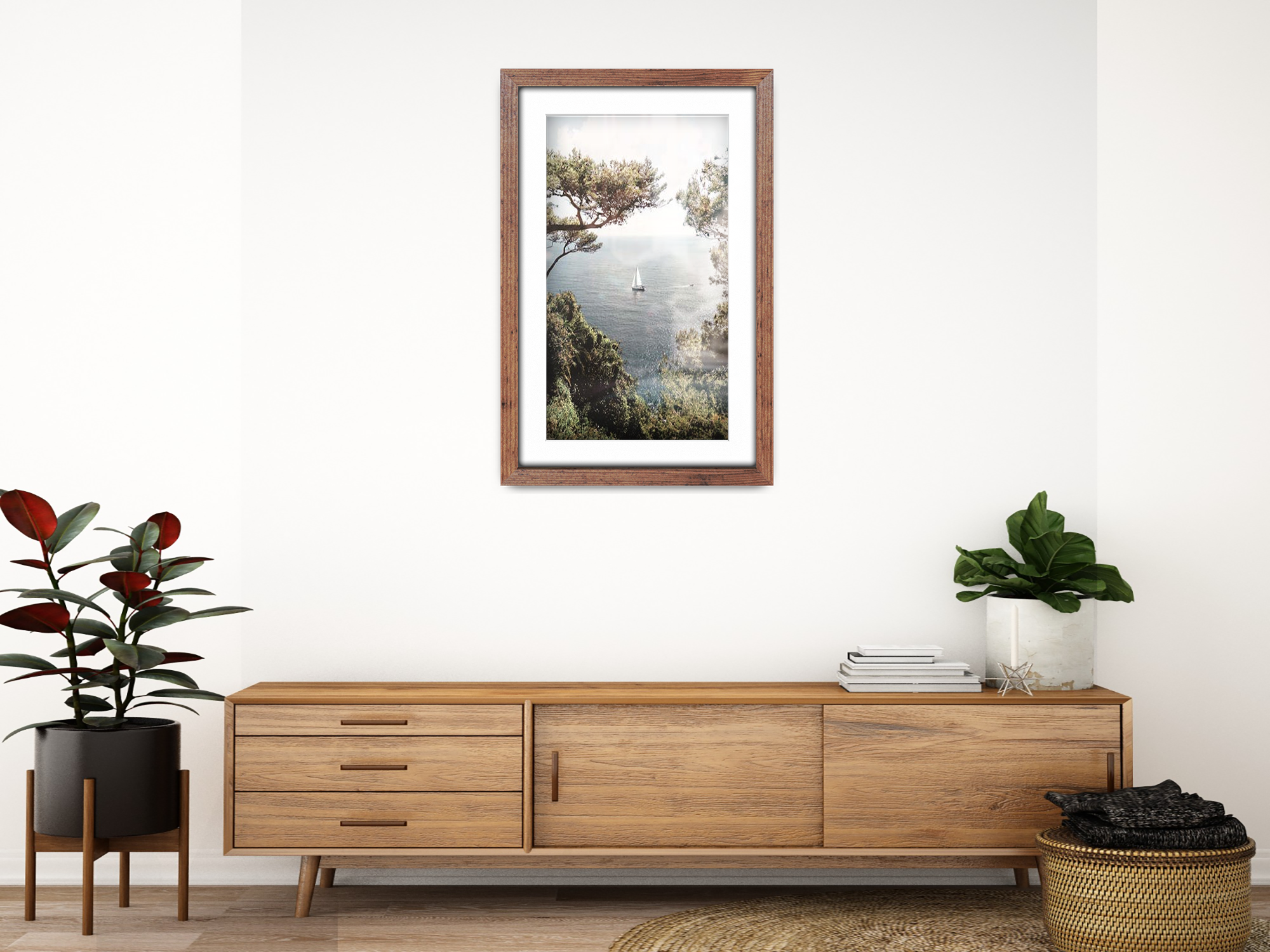 ( 60 x 70 cm ) / 28 x 24 Inch with 60 x 50 cm White Mount Frames - MDF