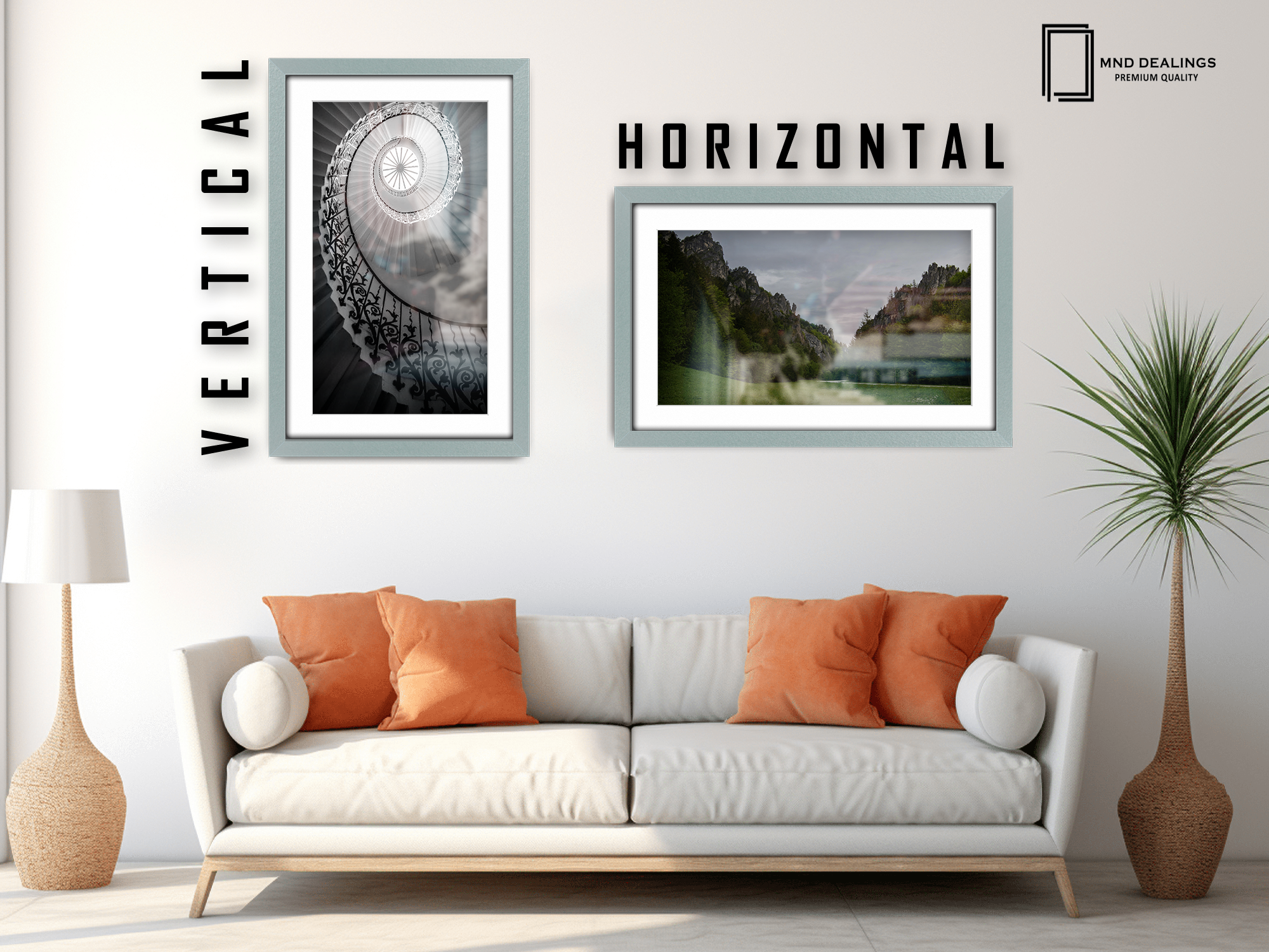 ( 60 x 70 cm ) / 28 x 24 Inch with 60 x 50 cm White Mount Frames - MDF