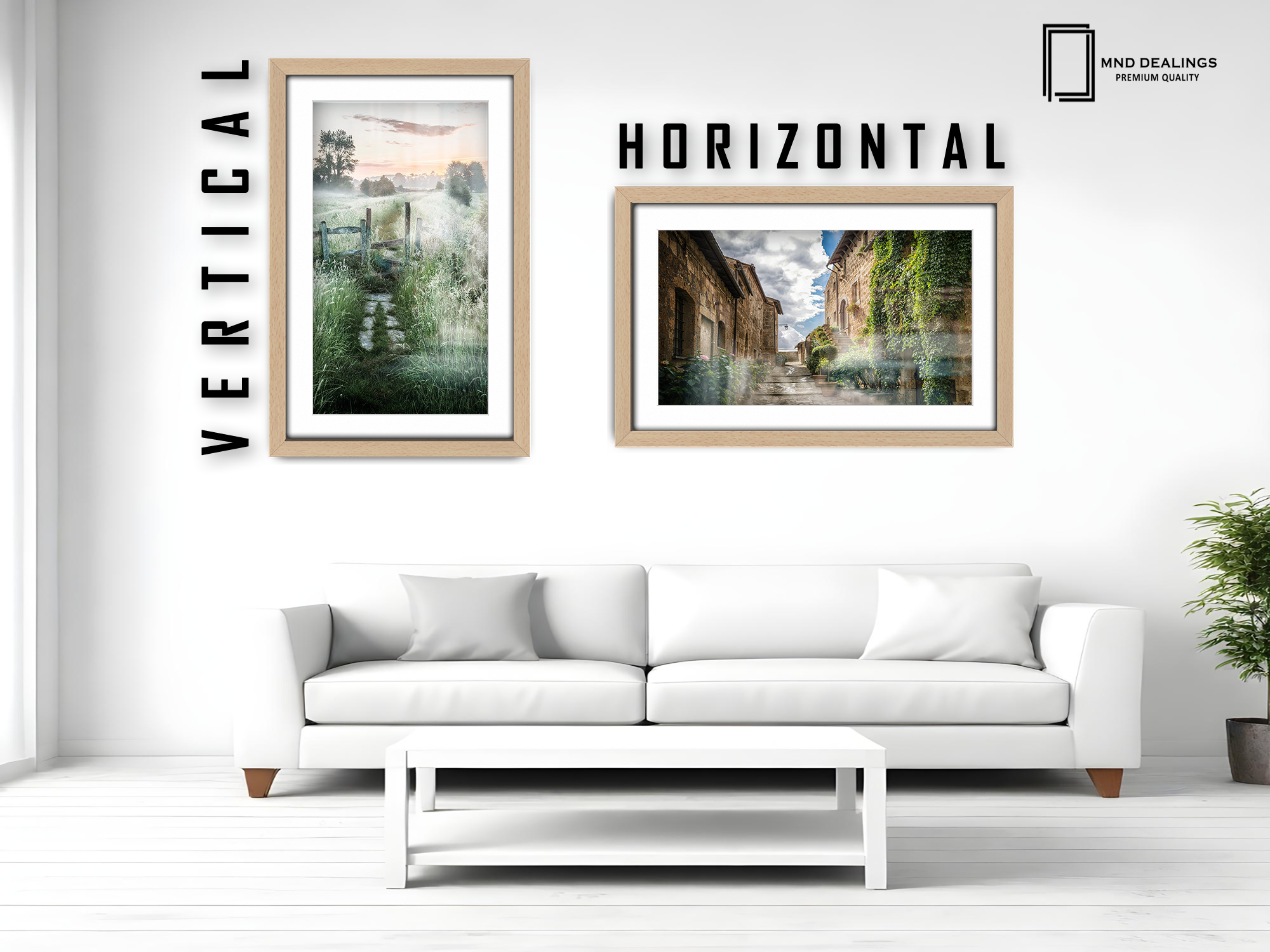 ( 60 x 80 cm ) / 32 x 24 Inch with 70 x 50 cm White Mount Picture Frames - MDF