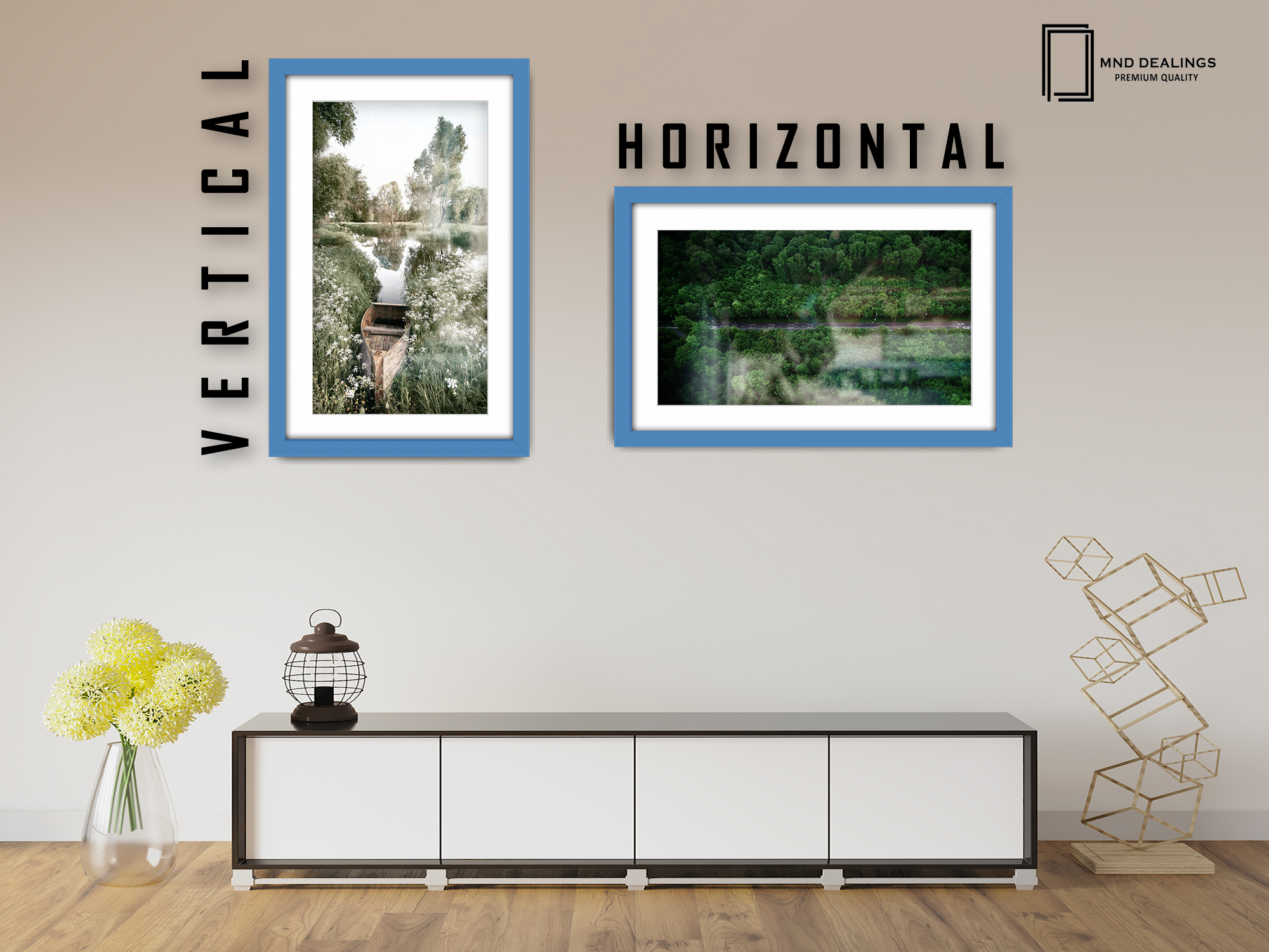 ( 60 x 80 cm ) / 32 x 24 Inch with 70 x 50 cm White Mount Picture Frames - MDF