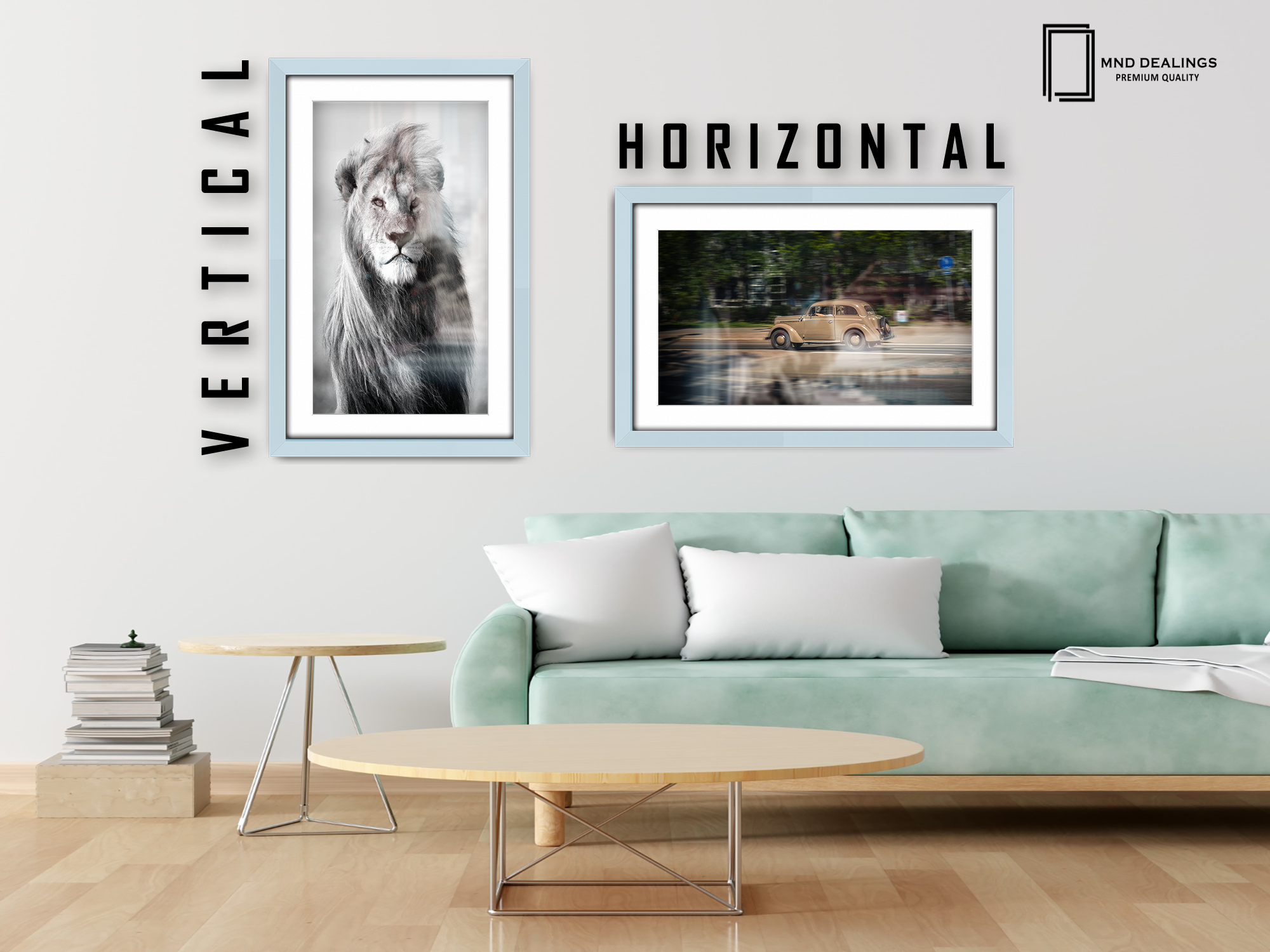 ( 60 x 80 cm ) / 32 x 24 Inch with 70 x 50 cm White Mount Picture Frames - MDF