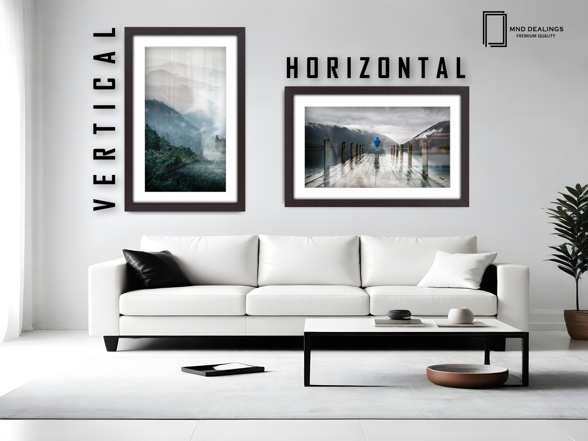 ( 60 x 80 cm ) / 32 x 24 Inch with 70 x 50 cm White Mount Picture Frames - MDF