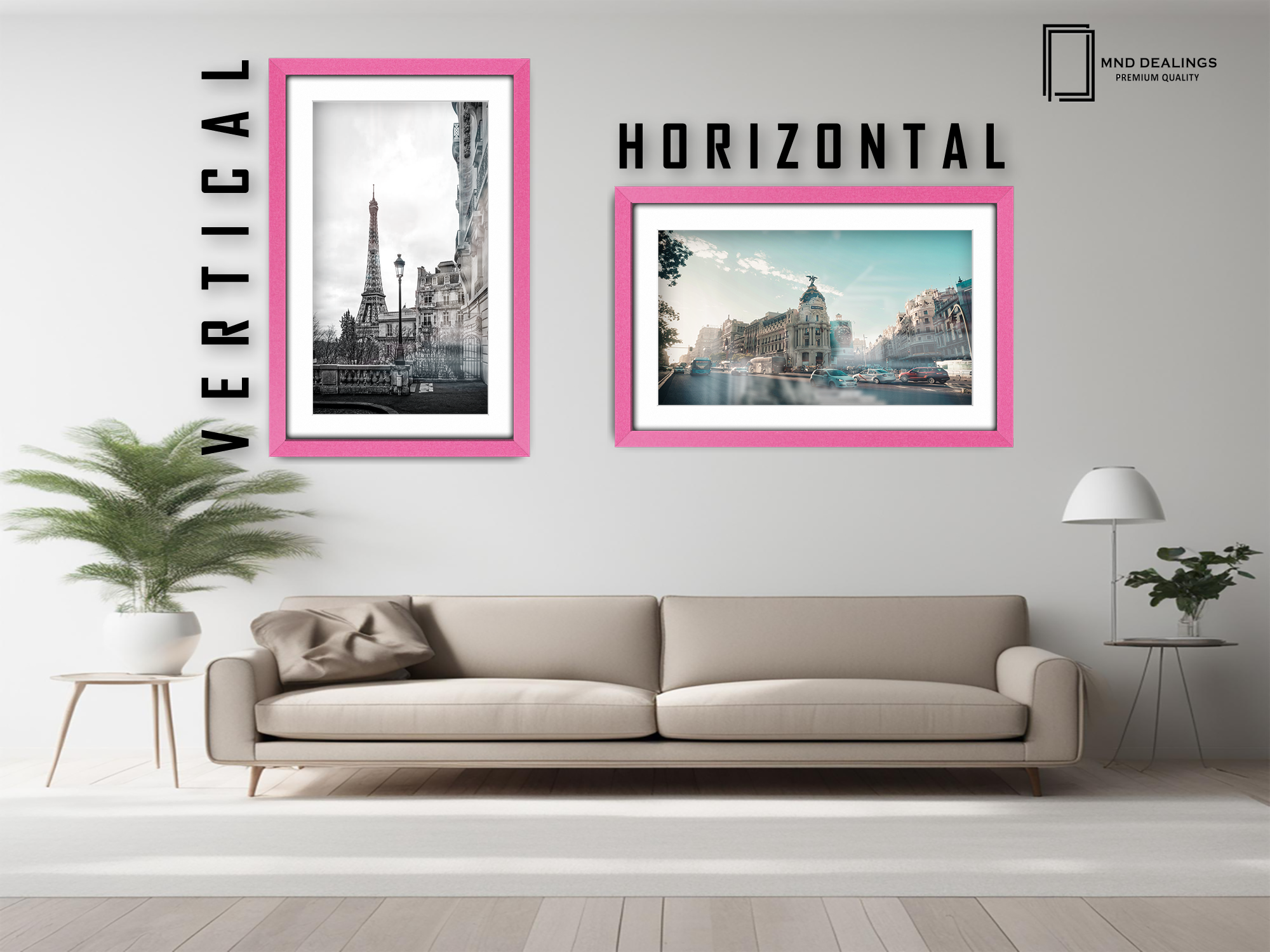 ( 60 x 80 cm ) / 32 x 24 Inch with 70 x 50 cm White Mount Picture Frames - MDF